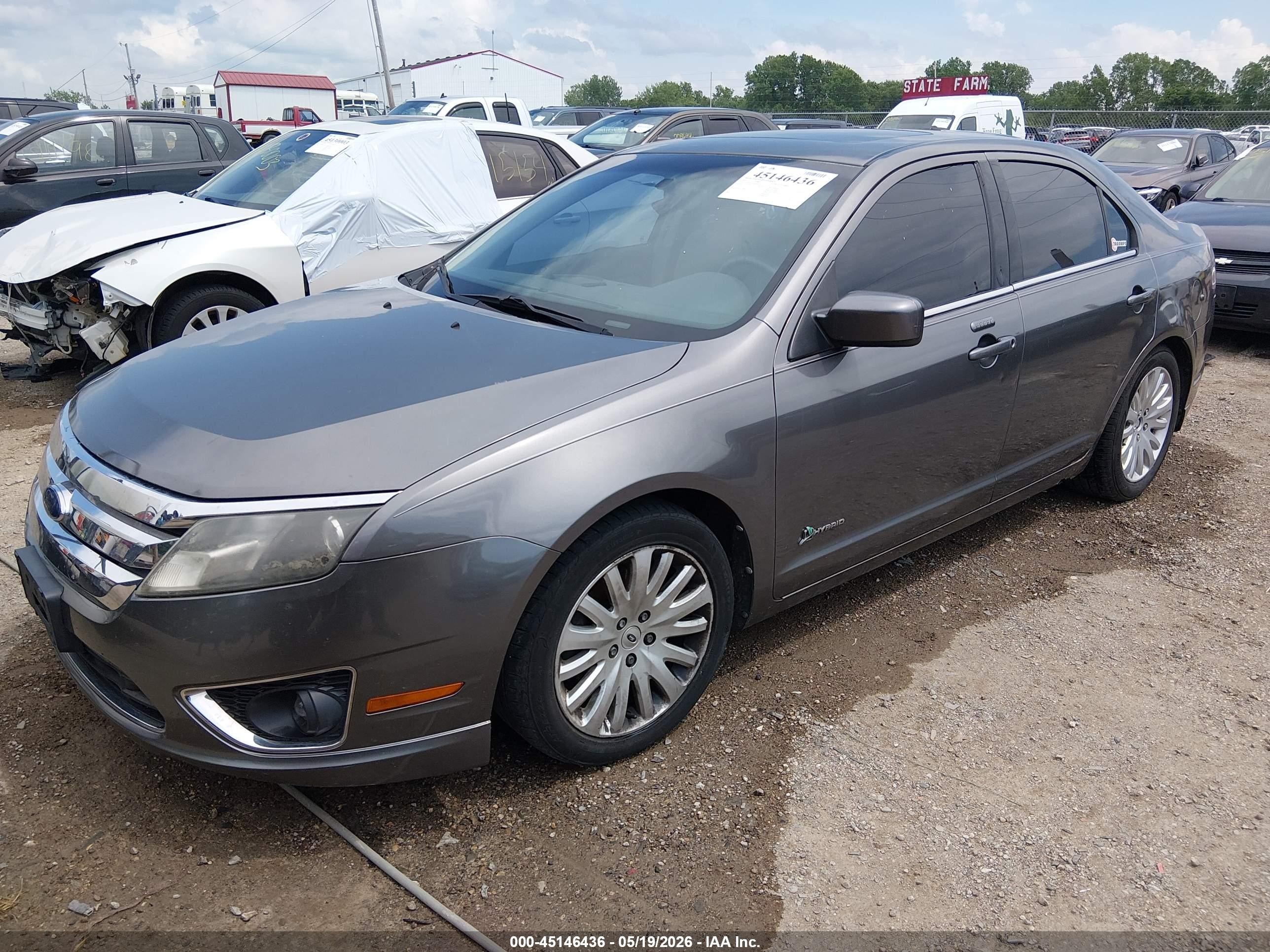 2010 Ford Fusion Hybrid   Серый vin: 3FADP0L30AR133822