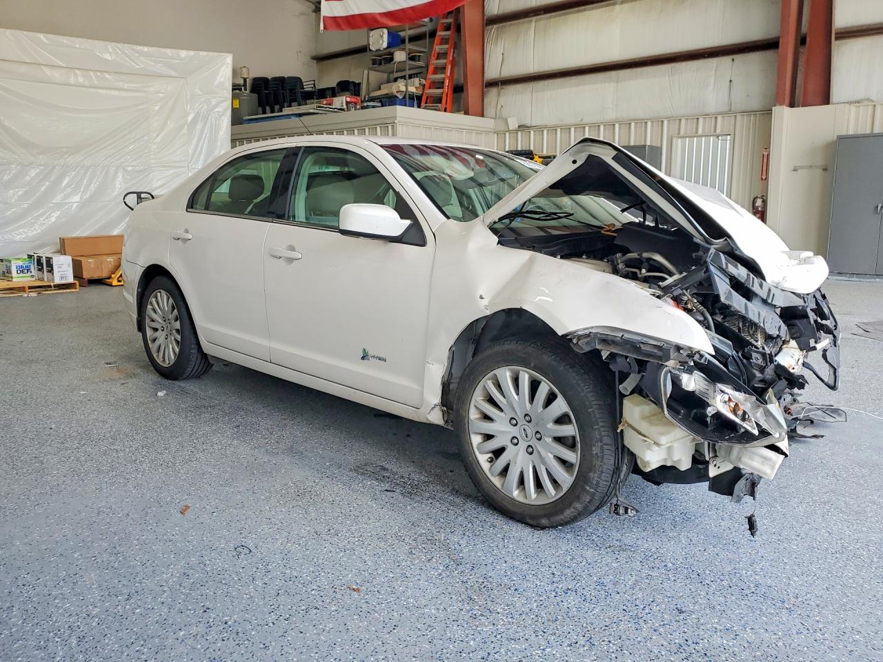 2011 Ford Fusion Hybrid White vin: 3FADP0L30BR129223