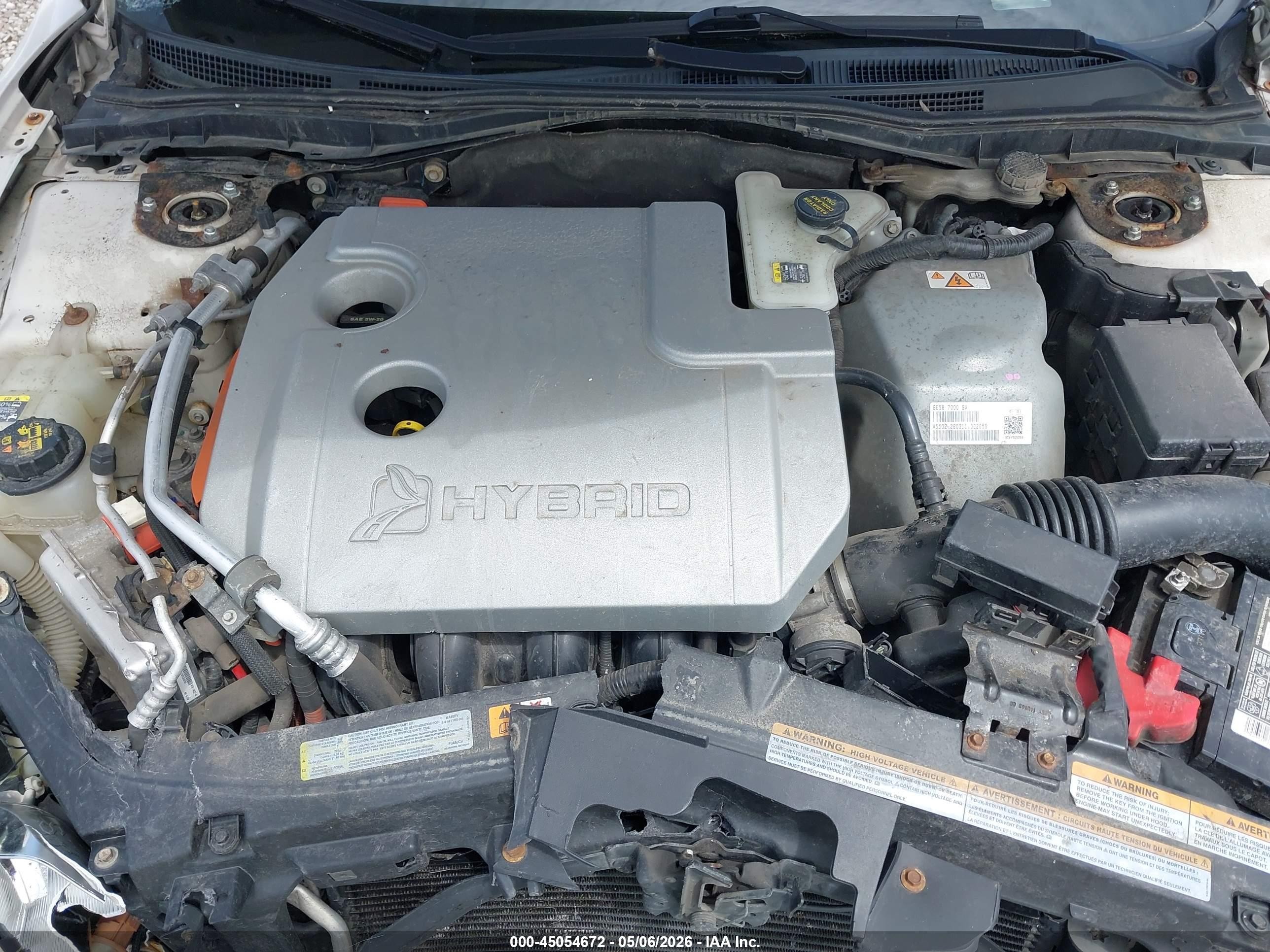 2011 Ford Fusion Hybrid   White vin: 3FADP0L30BR314842