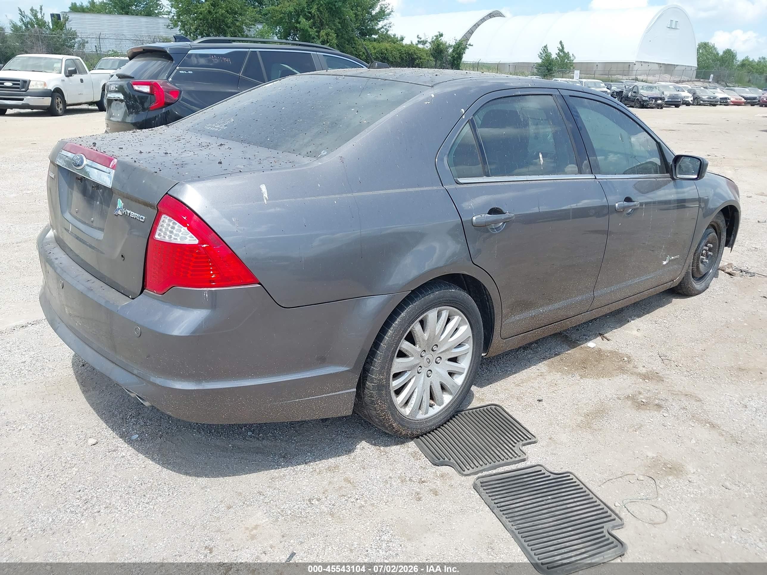 2012 Ford Fusion Hybrid   Gray vin: 3FADP0L30CR348264