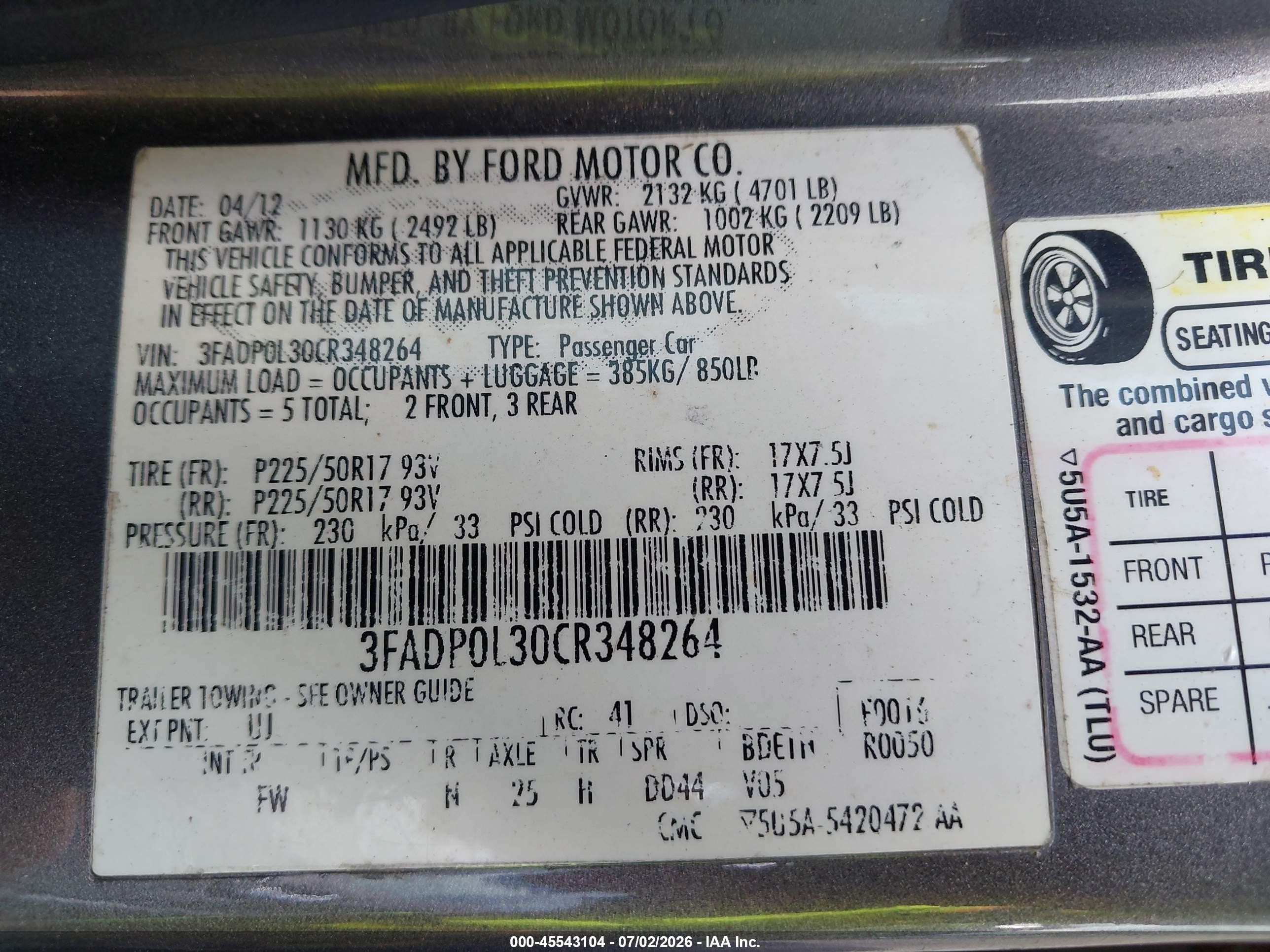2012 Ford Fusion Hybrid   Gray vin: 3FADP0L30CR348264