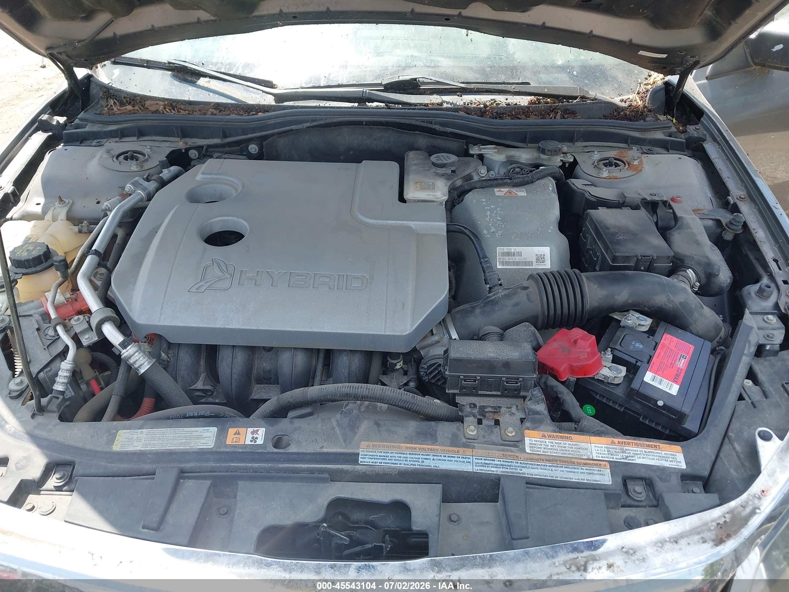 2012 Ford Fusion Hybrid   Gray vin: 3FADP0L30CR348264