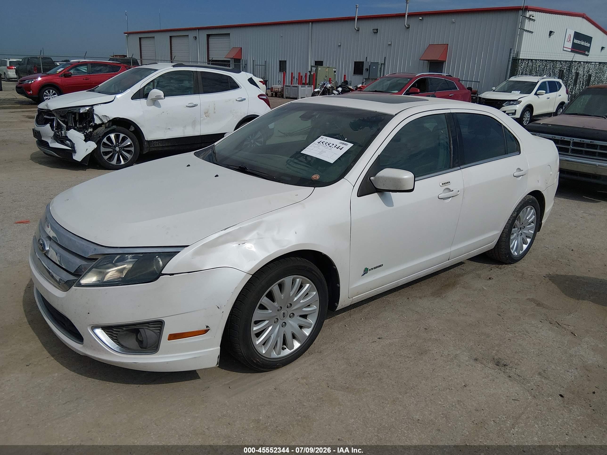 2012 Ford Fusion Hybrid   White vin: 3FADP0L30CR372578
