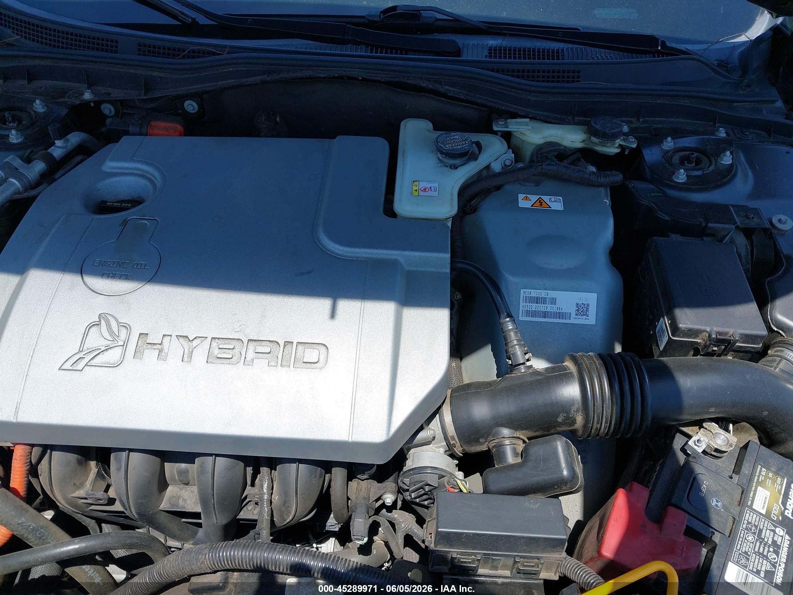 2010 Ford Fusion Hybrid   Black vin: 3FADP0L31AR204719