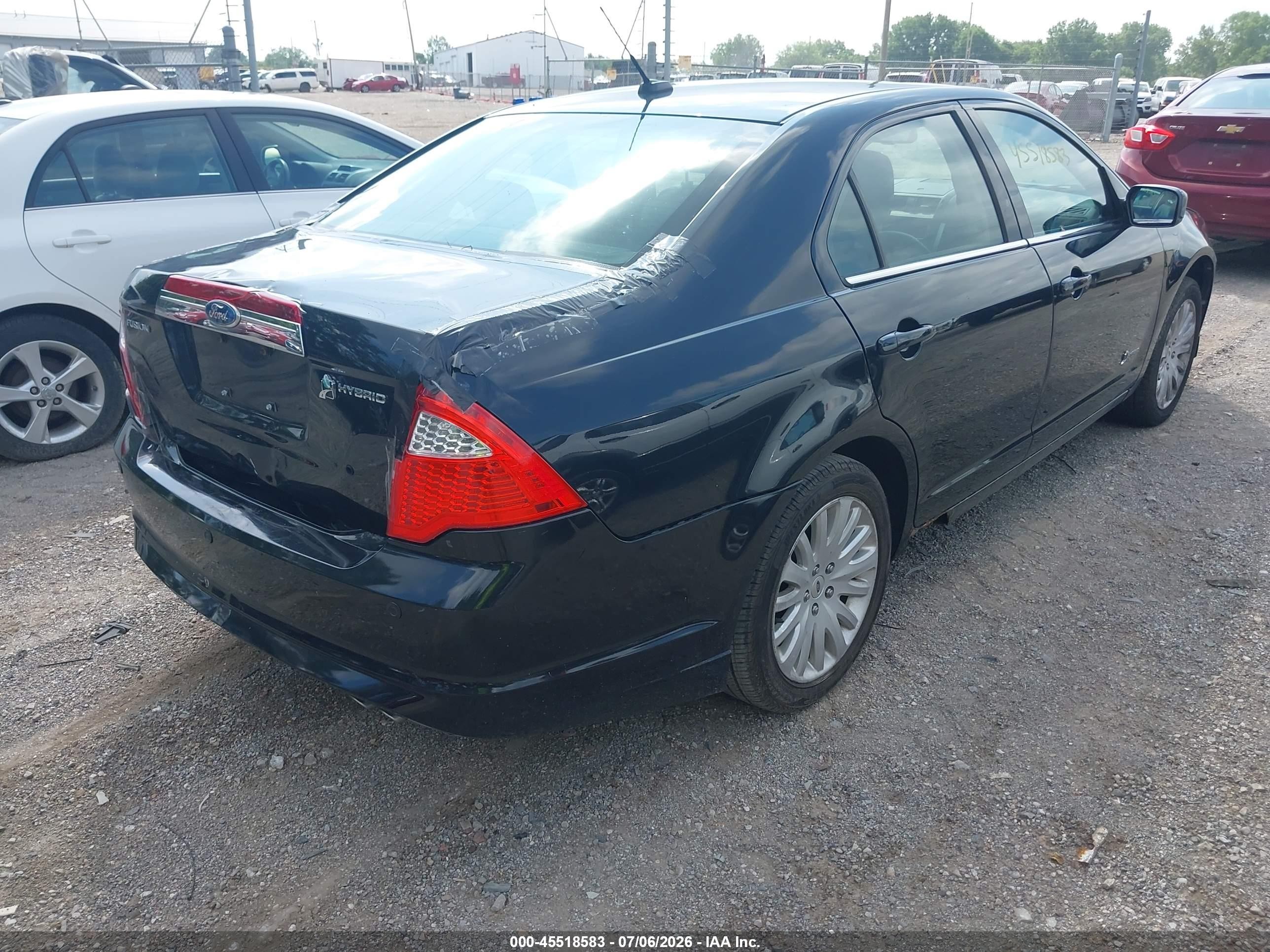 2010 Ford Fusion Hybrid   Black vin: 3FADP0L31AR267870