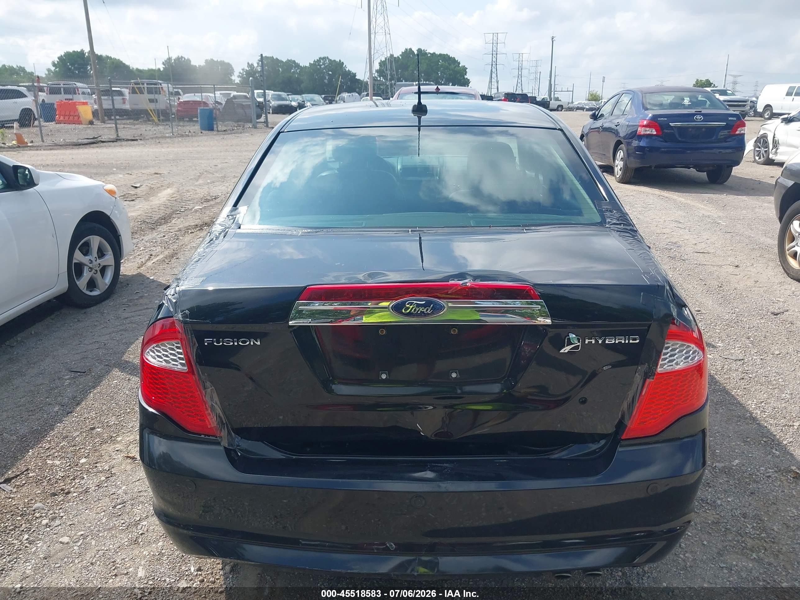 2010 Ford Fusion Hybrid   Black vin: 3FADP0L31AR267870