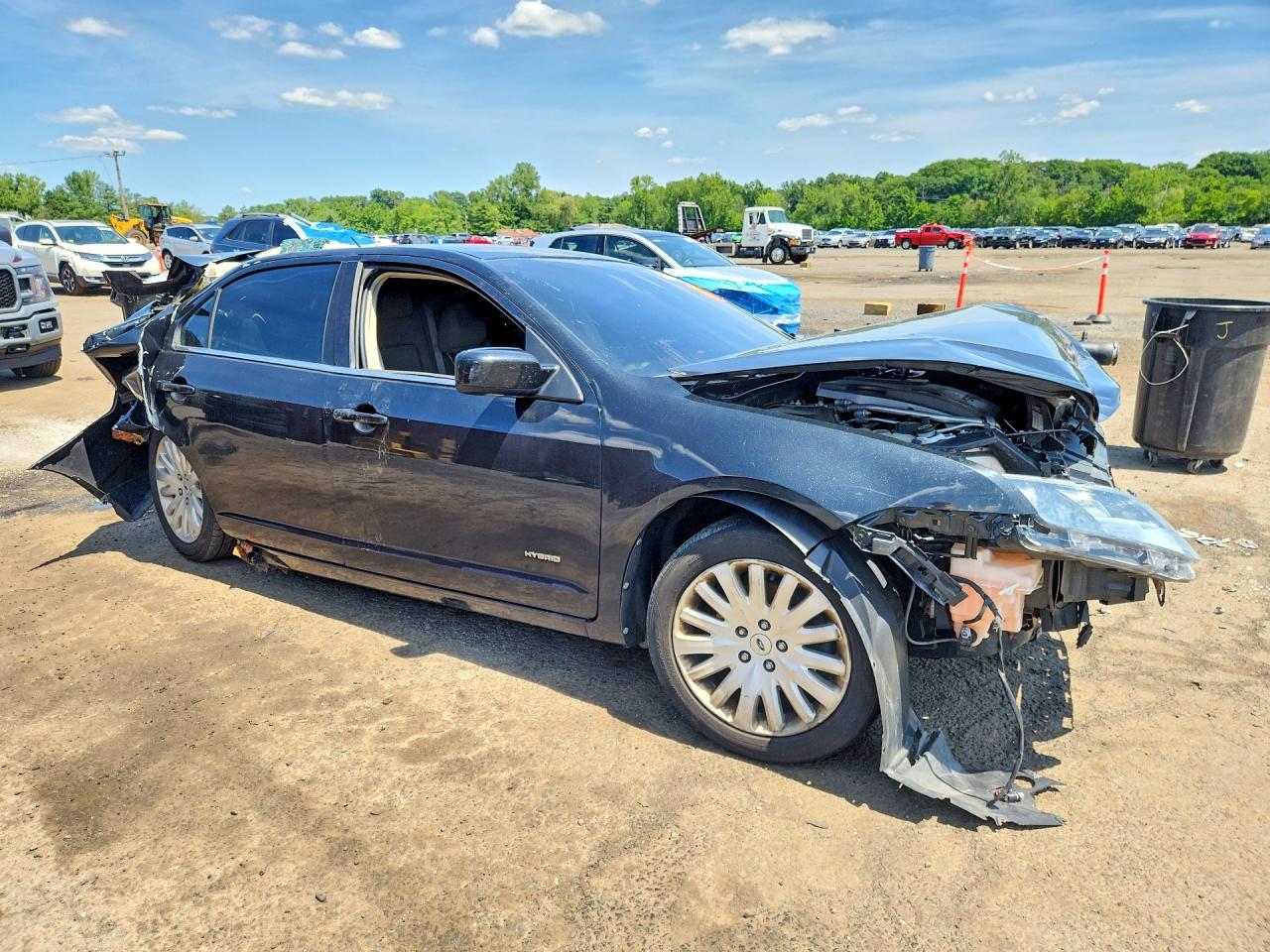 2010 Ford Fusion Hybrid Black vin: 3FADP0L31AR384932