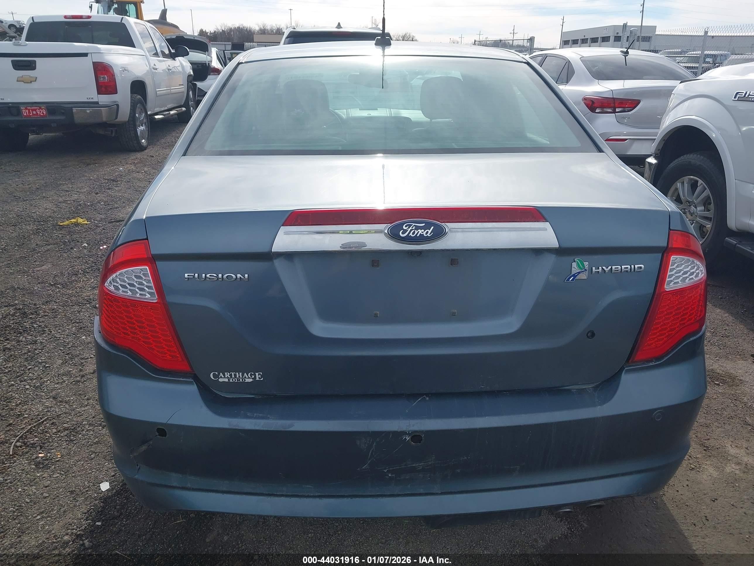 2011 Ford Fusion Hybrid Blue vin: 3FADP0L31BR253310