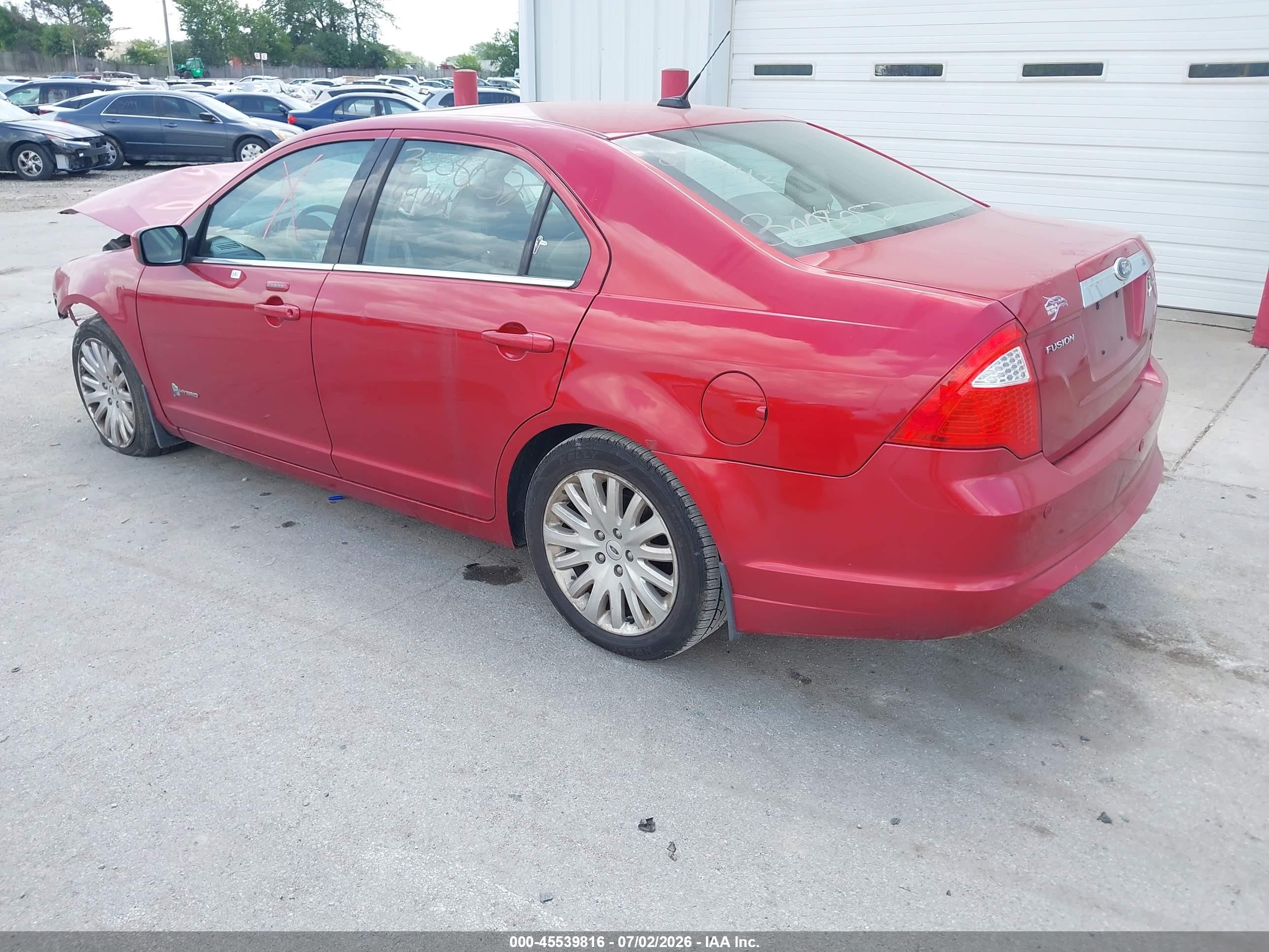 2012 Ford Fusion Hybrid   Красный vin: 3FADP0L31CR430701