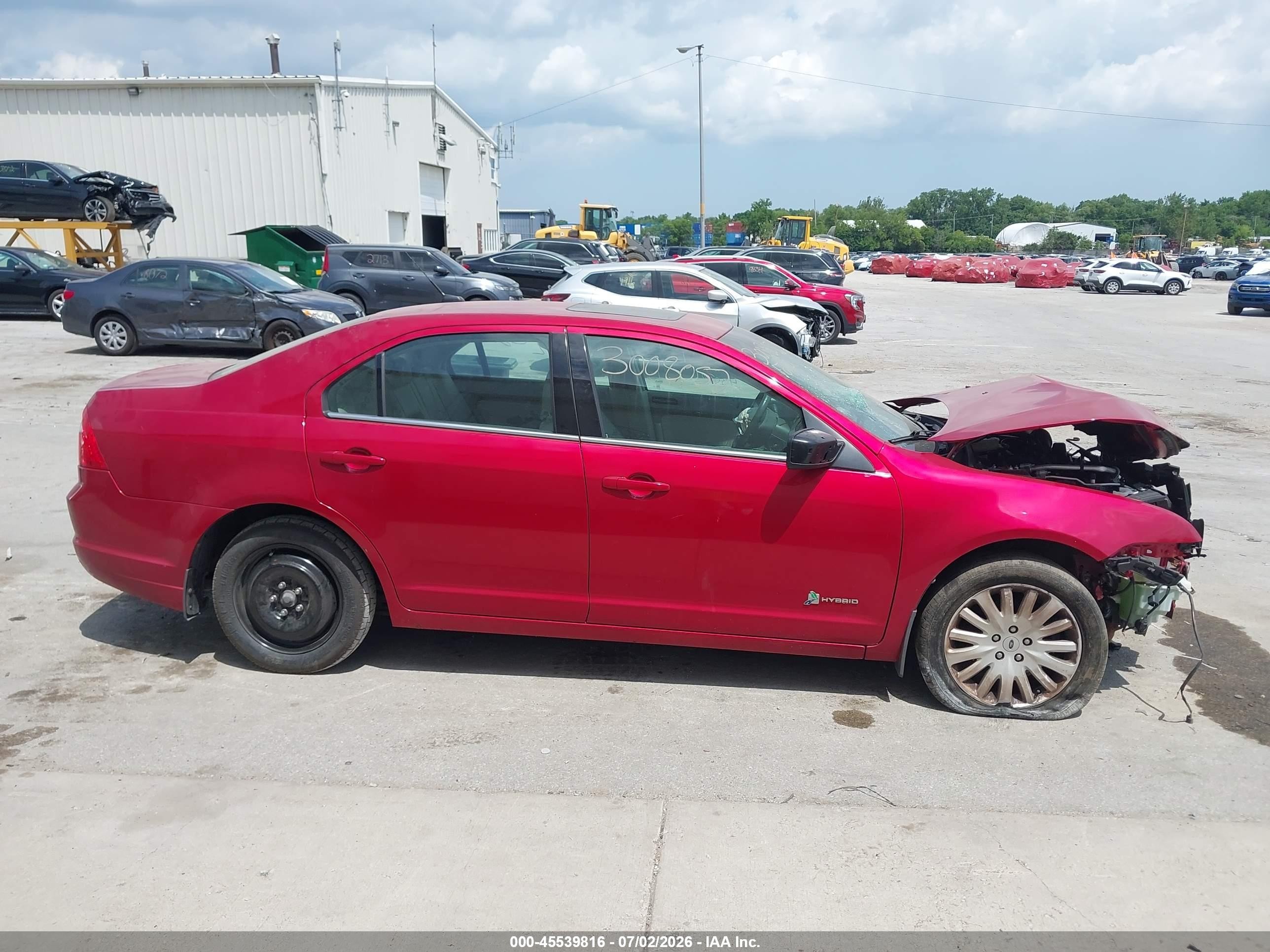 2012 Ford Fusion Hybrid   Красный vin: 3FADP0L31CR430701