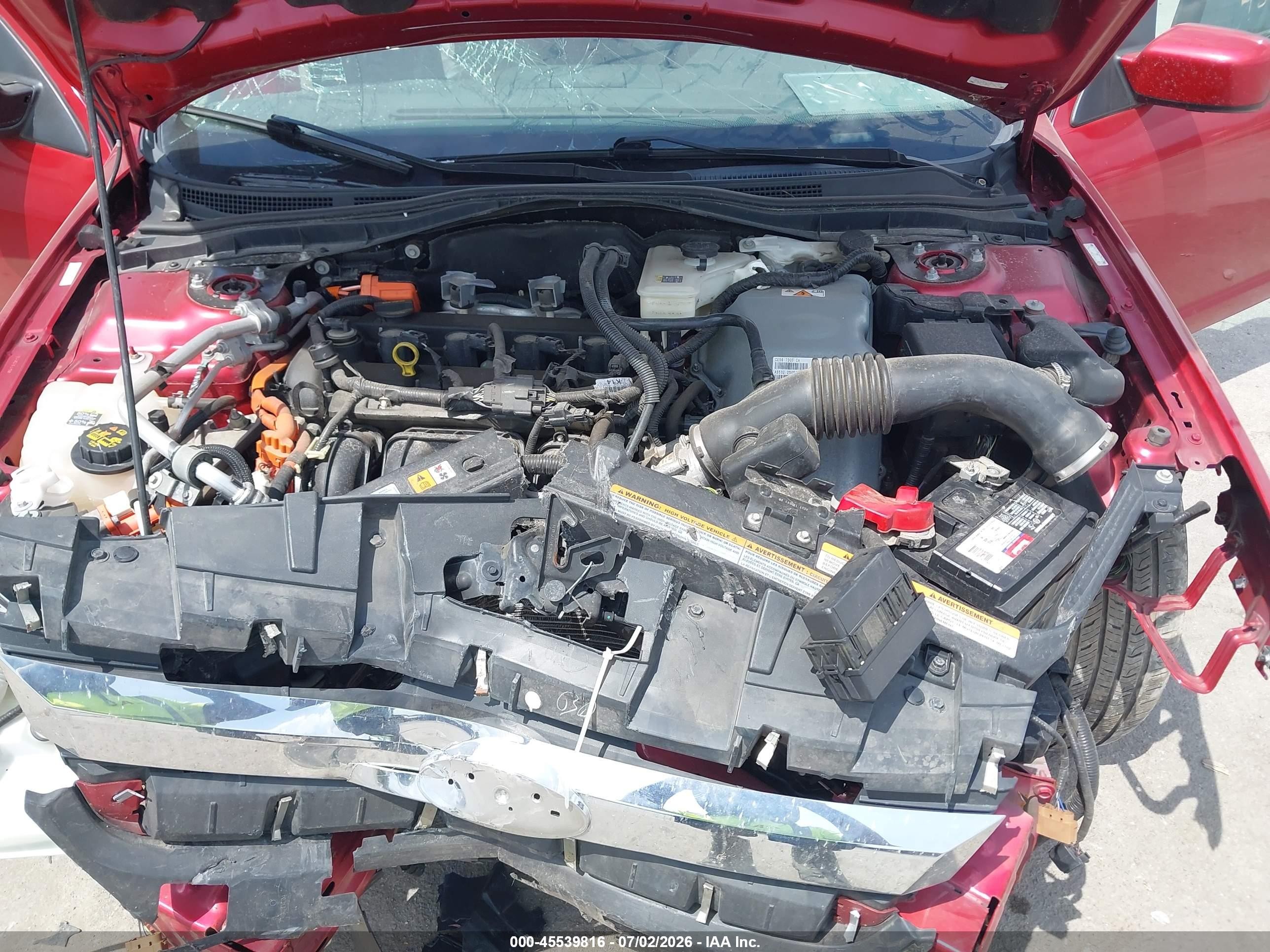 2012 Ford Fusion Hybrid   Красный vin: 3FADP0L31CR430701