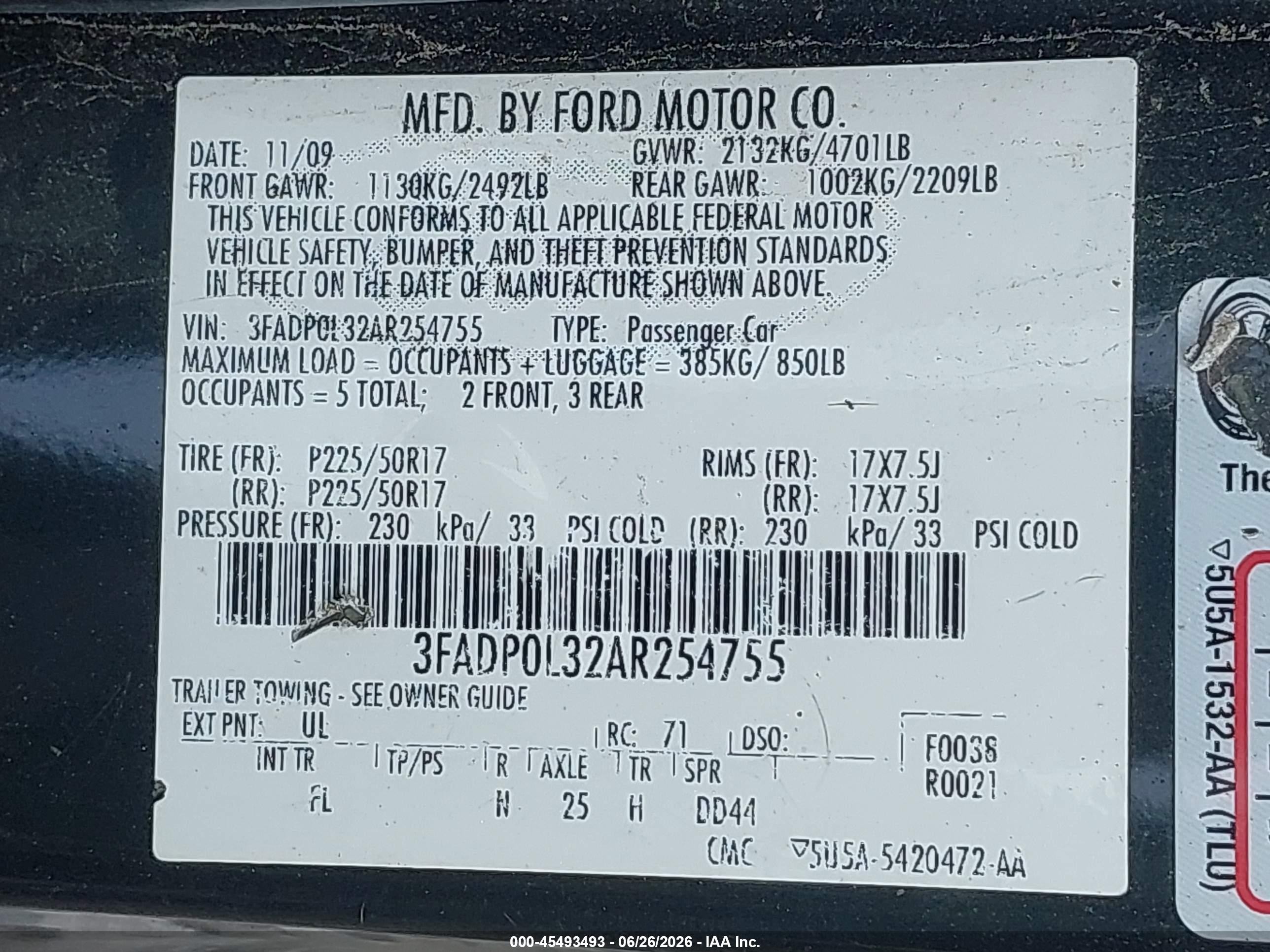 2010 Ford Fusion Hybrid   Gray vin: 3FADP0L32AR254755