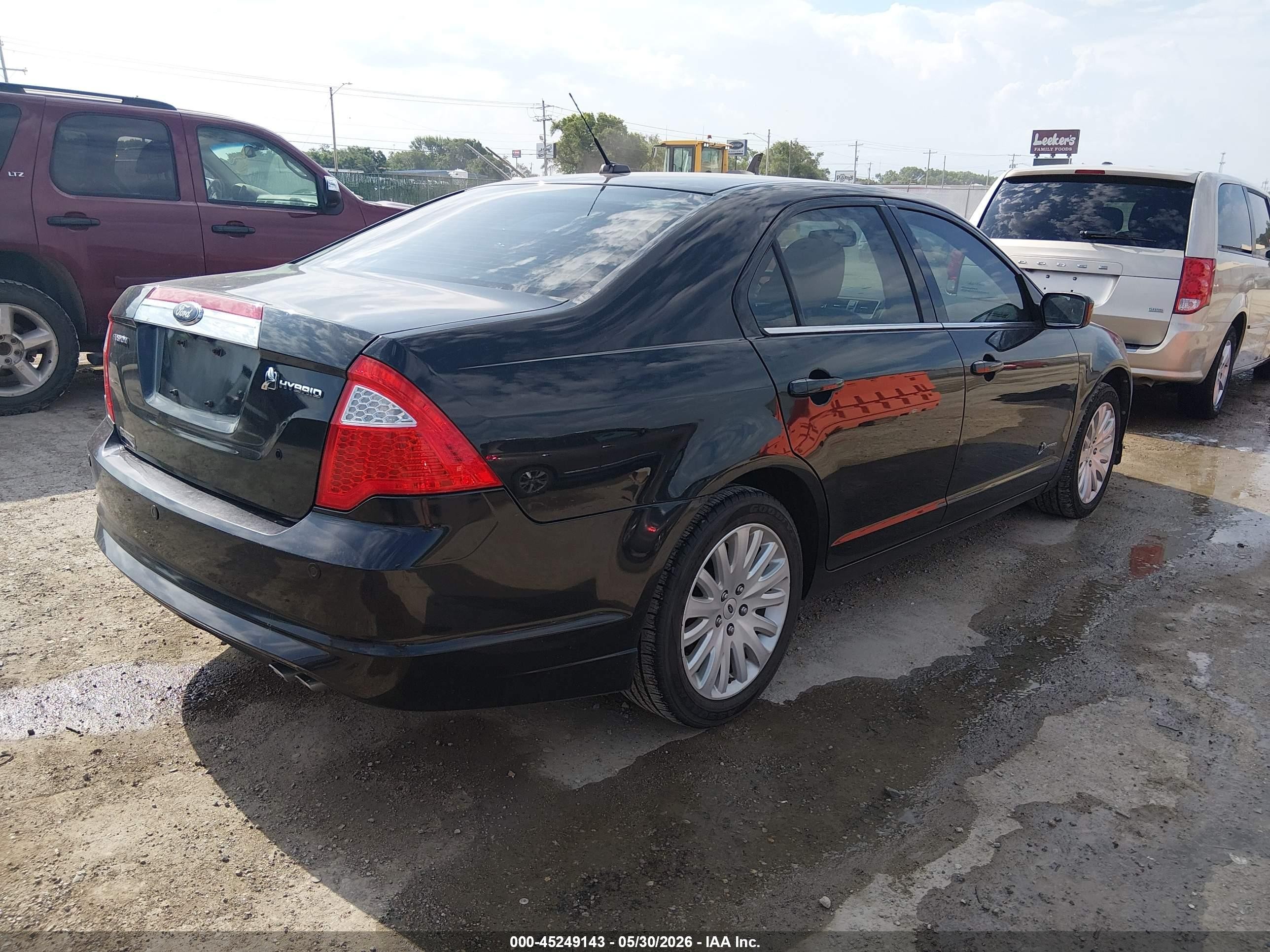 2010 Ford Fusion Hybrid   Black vin: 3FADP0L32AR303839