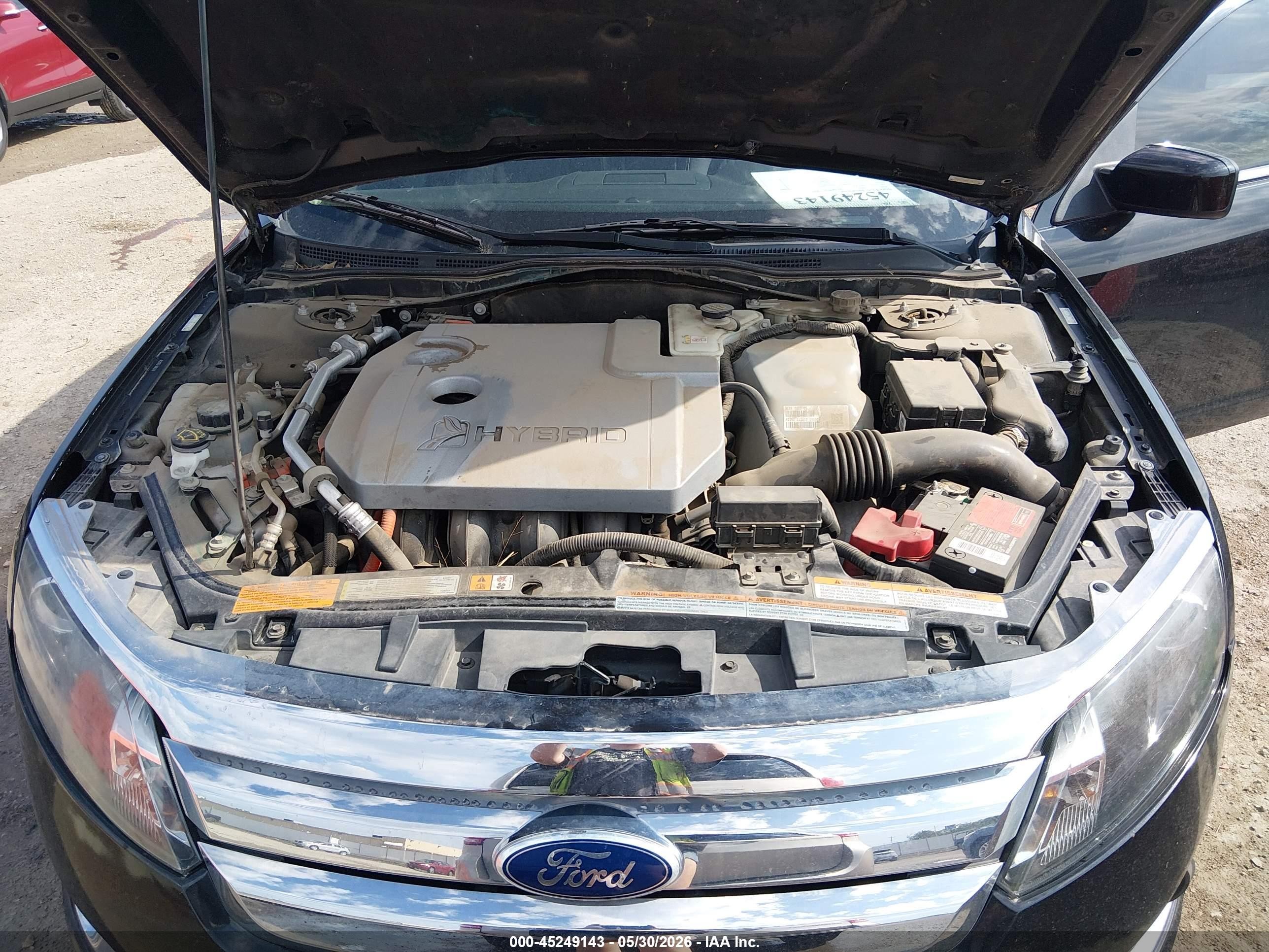 2010 Ford Fusion Hybrid   Black vin: 3FADP0L32AR303839
