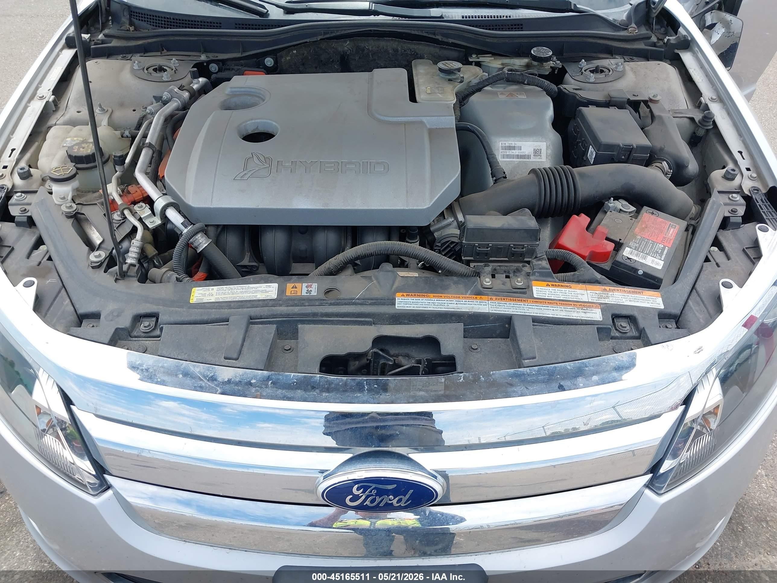 2010 Ford Fusion Hybrid   Silver vin: 3FADP0L32AR388634