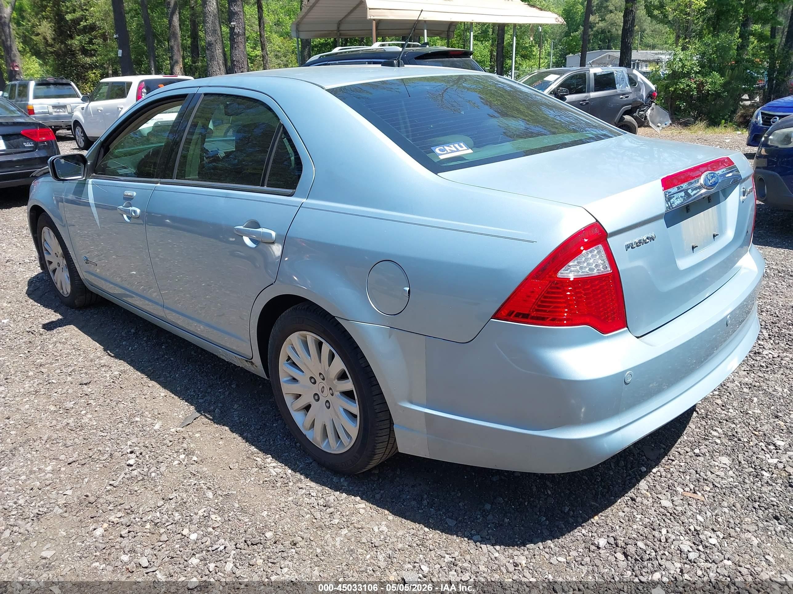 2010 Ford Fusion Hybrid   Light Blue vin: 3FADP0L33AR365525