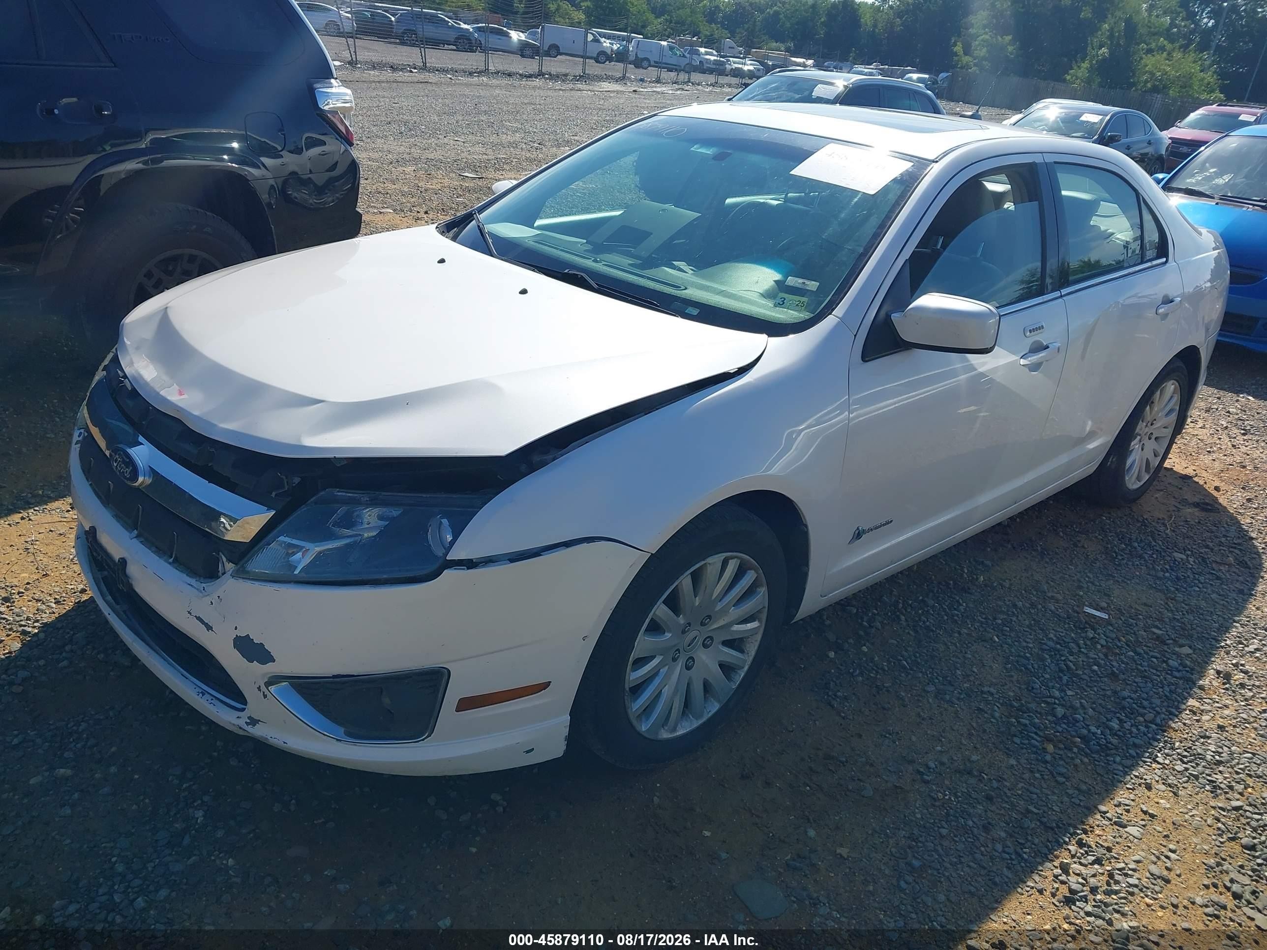 2010 Ford Fusion Hybrid Белый vin: 3FADP0L33AR380929