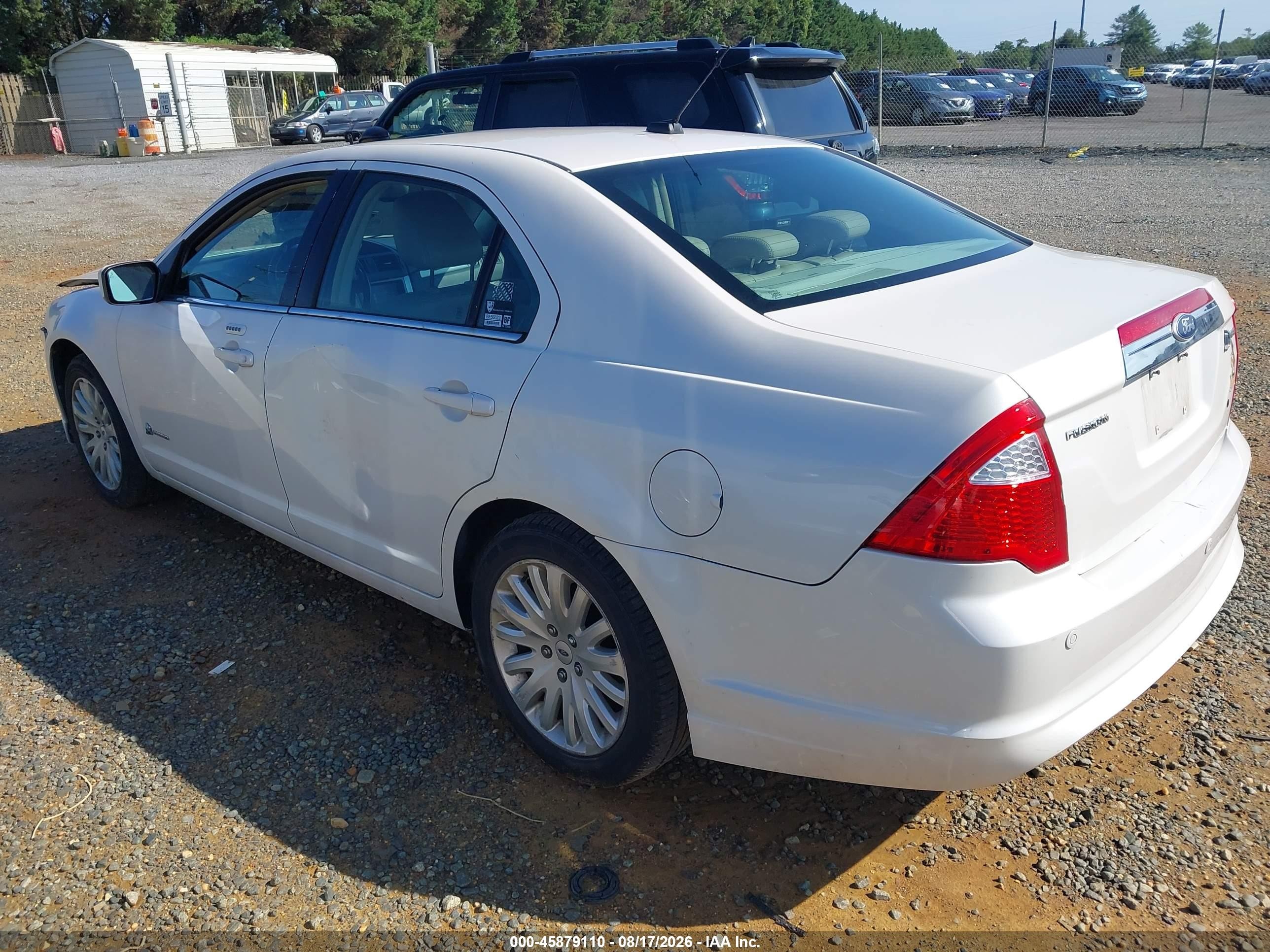 2010 Ford Fusion Hybrid Белый vin: 3FADP0L33AR380929