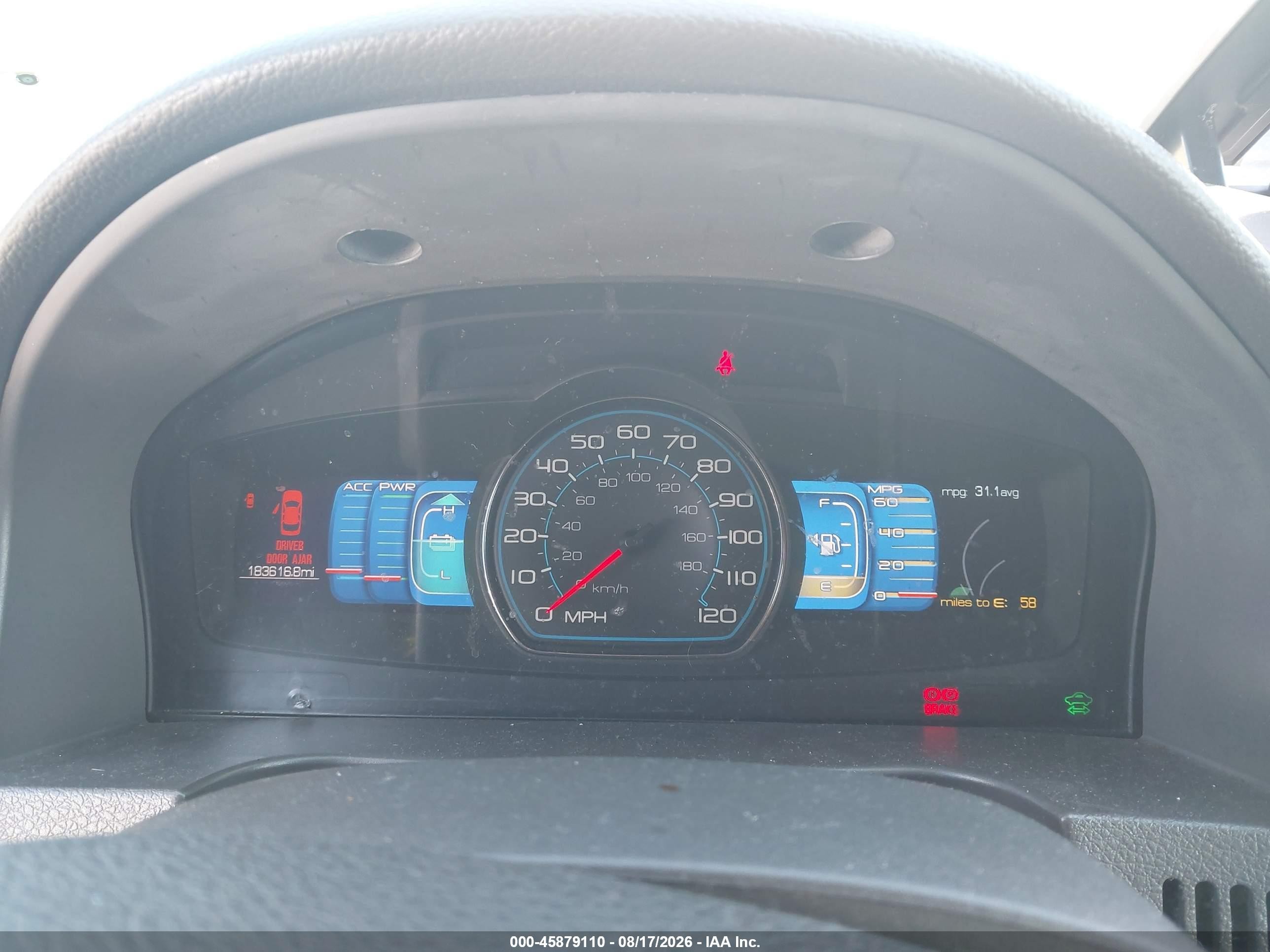 2010 Ford Fusion Hybrid Белый vin: 3FADP0L33AR380929