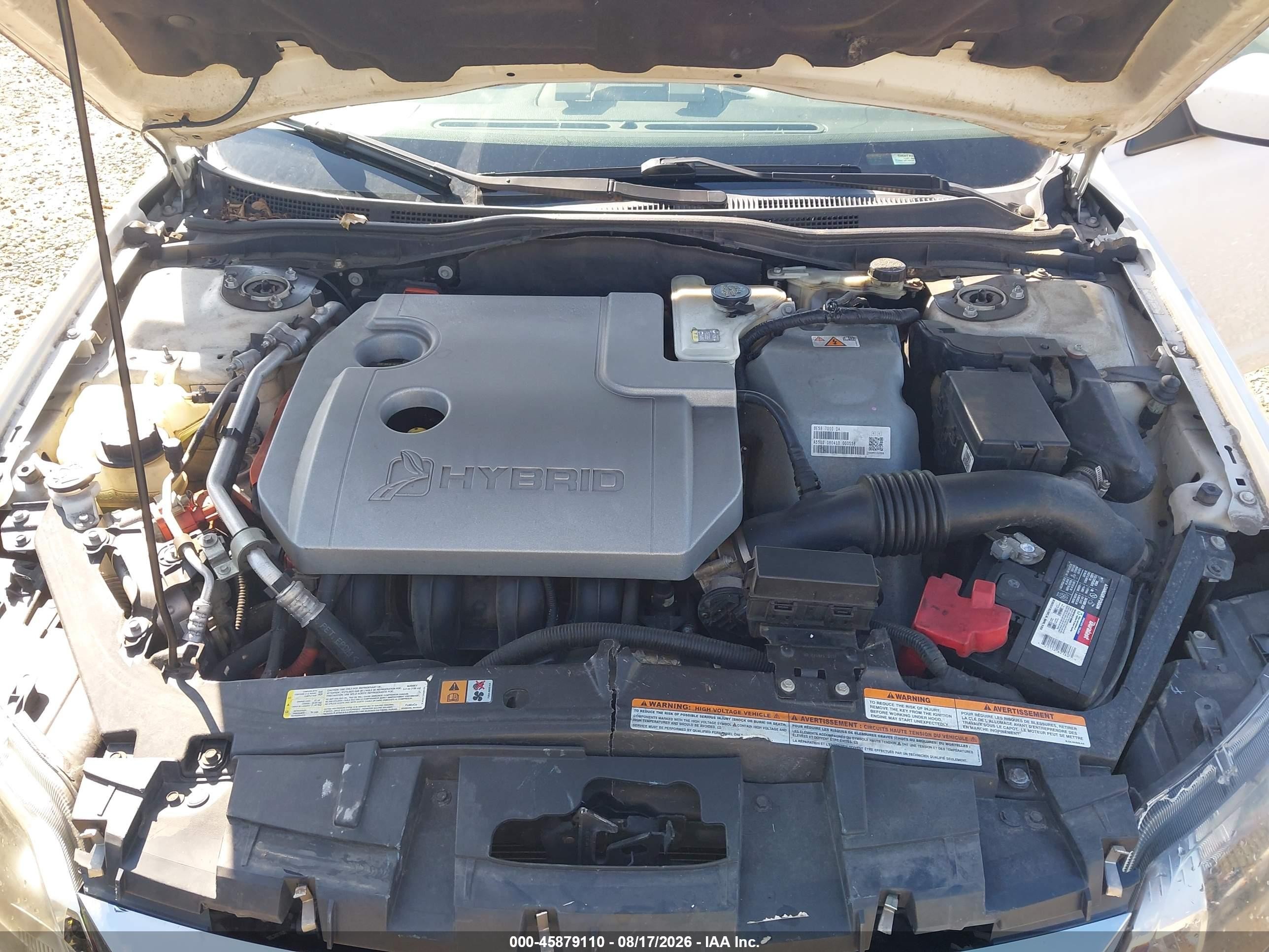 2010 Ford Fusion Hybrid Белый vin: 3FADP0L33AR380929