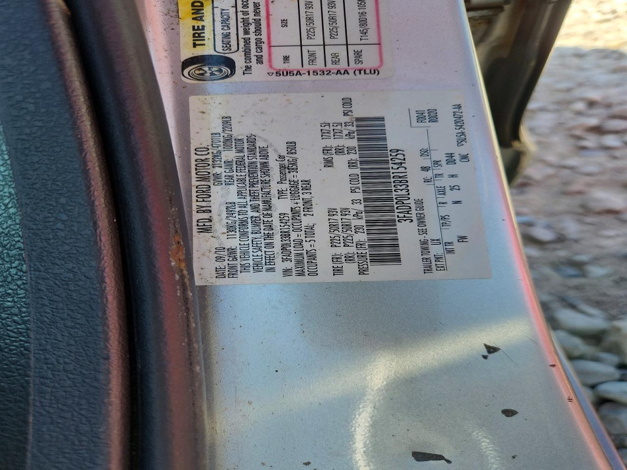 2011 Ford Fusion Hybrid Silver vin: 3FADP0L33BR154259