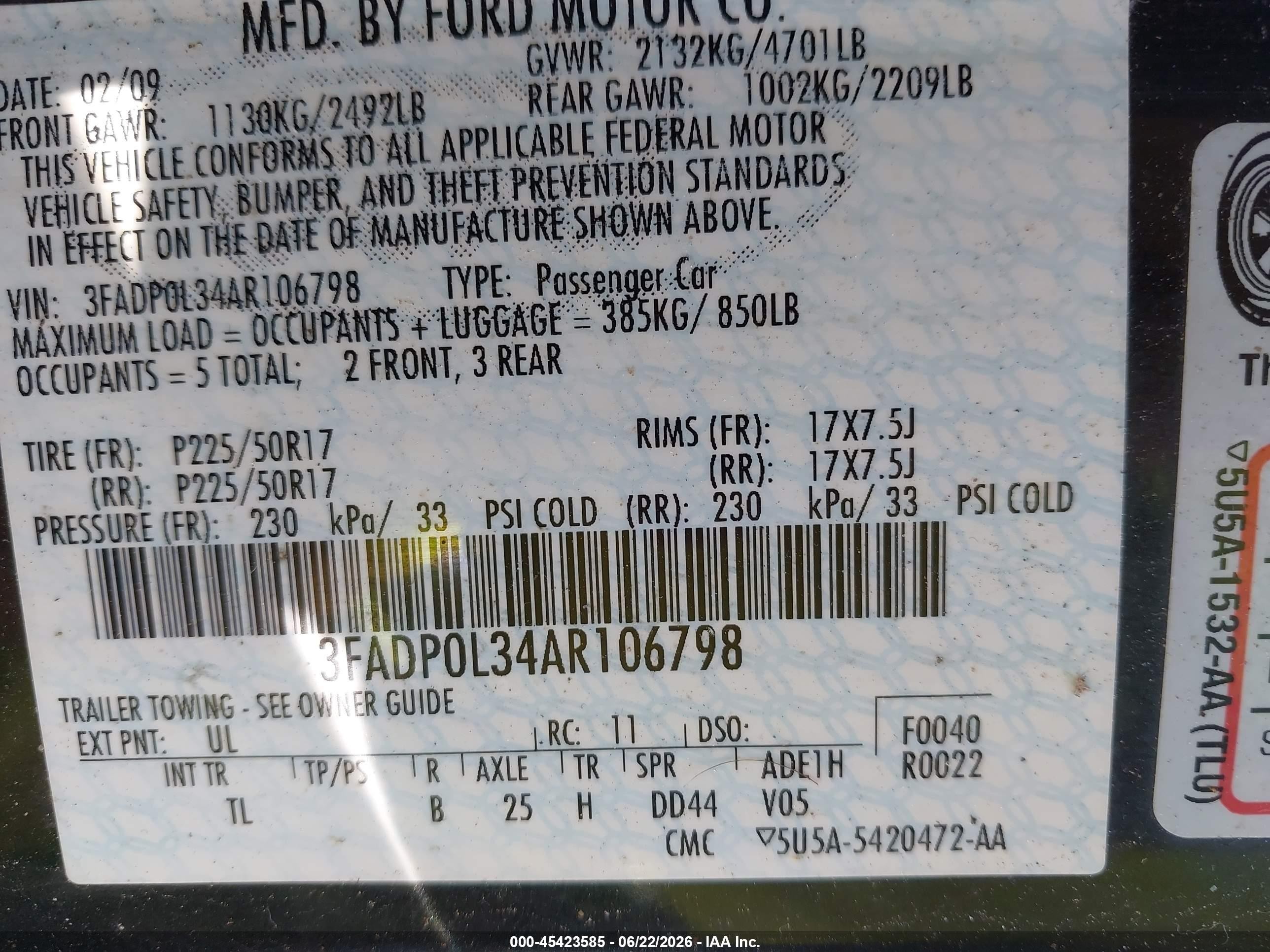 2010 Ford Fusion Hybrid   Gray vin: 3FADP0L34AR106798