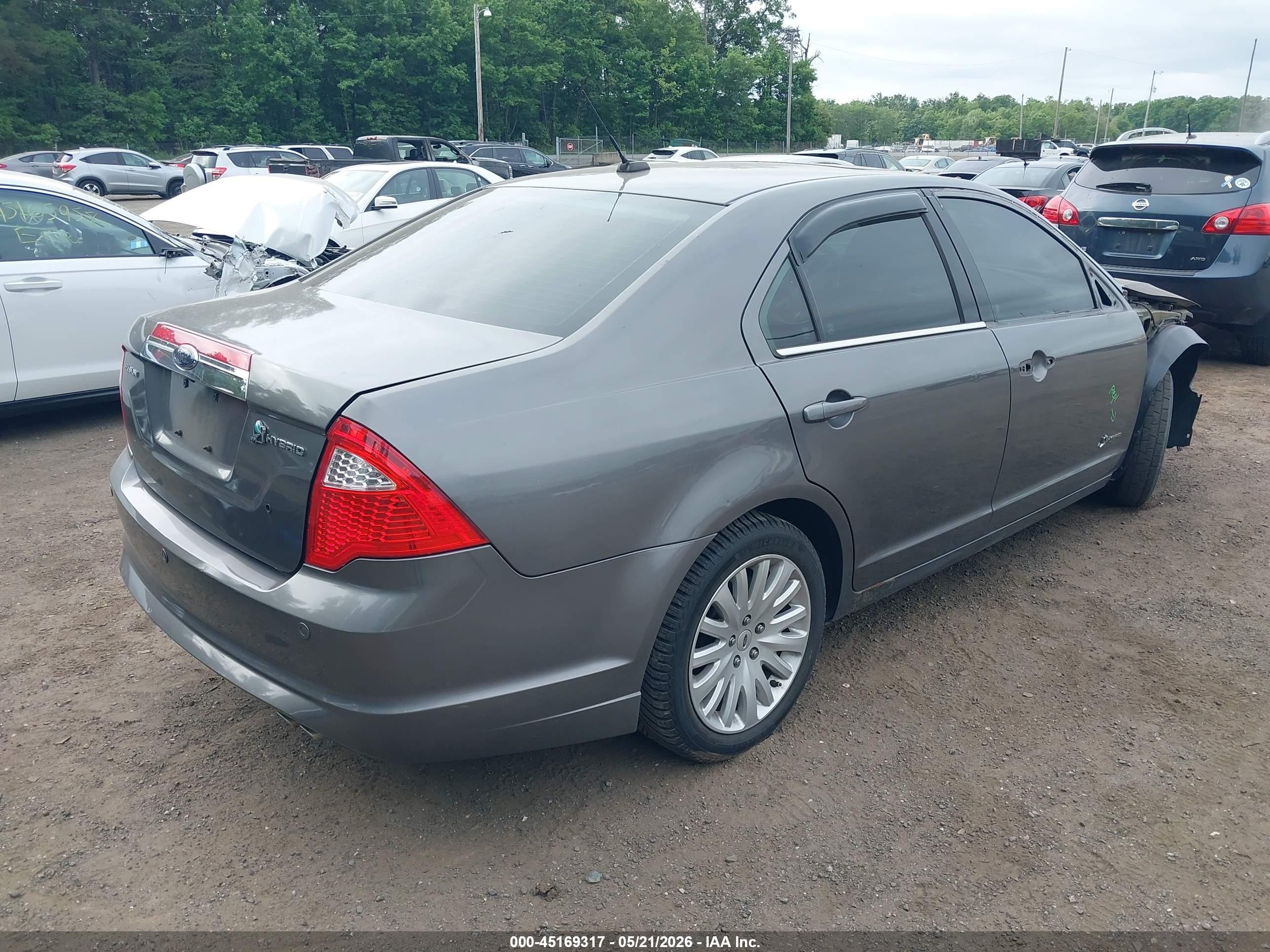 2010 Ford Fusion Hybrid   Серый vin: 3FADP0L34AR304720