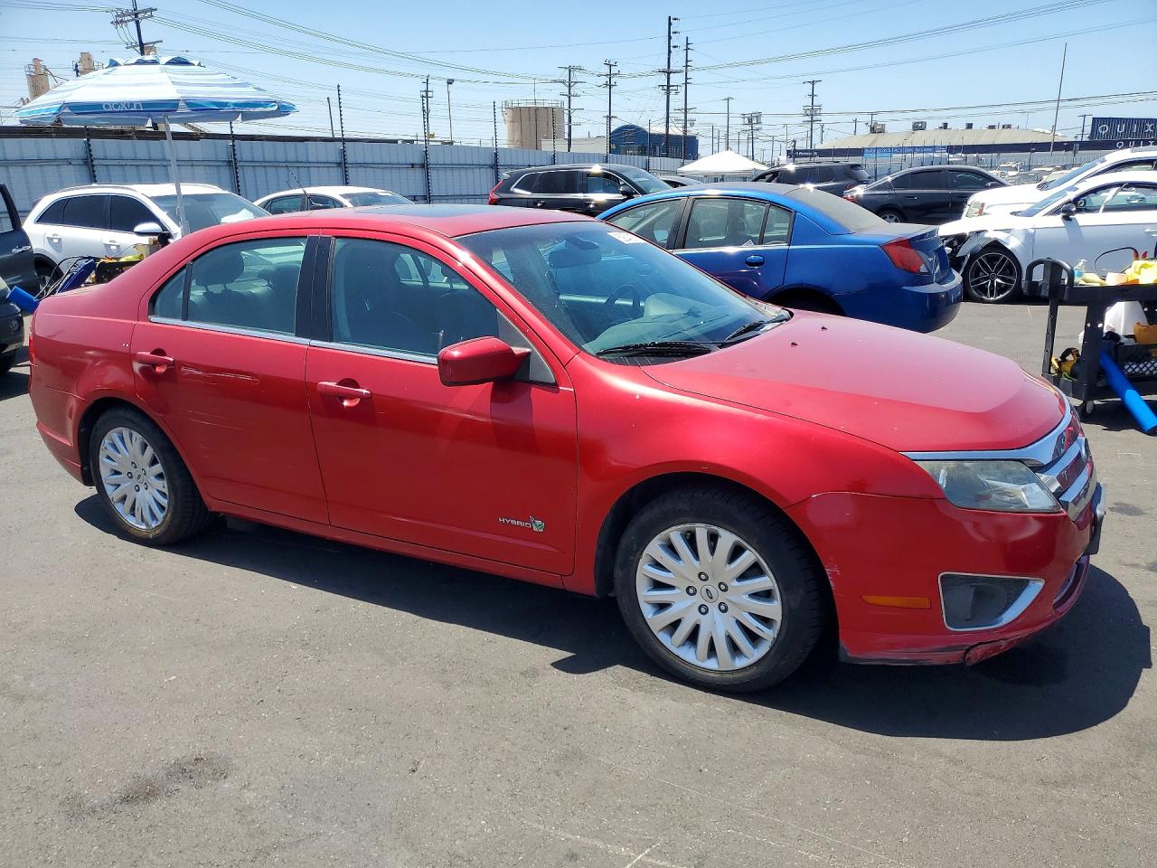 2012 Ford Fusion Hybrid Burgundy vin: 3FADP0L34CR238155