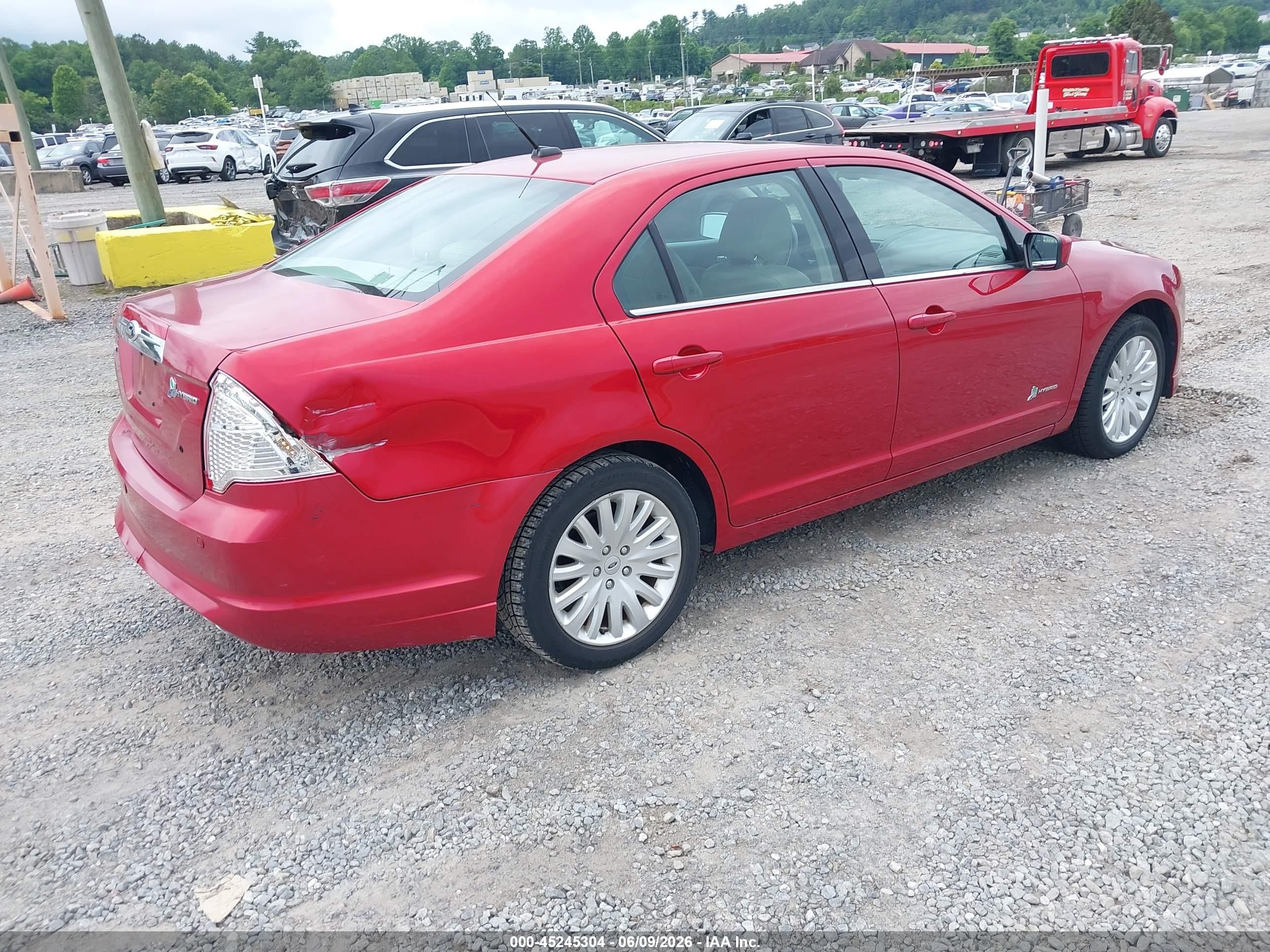 2012 Ford Fusion Hybrid   Красный vin: 3FADP0L34CR360529