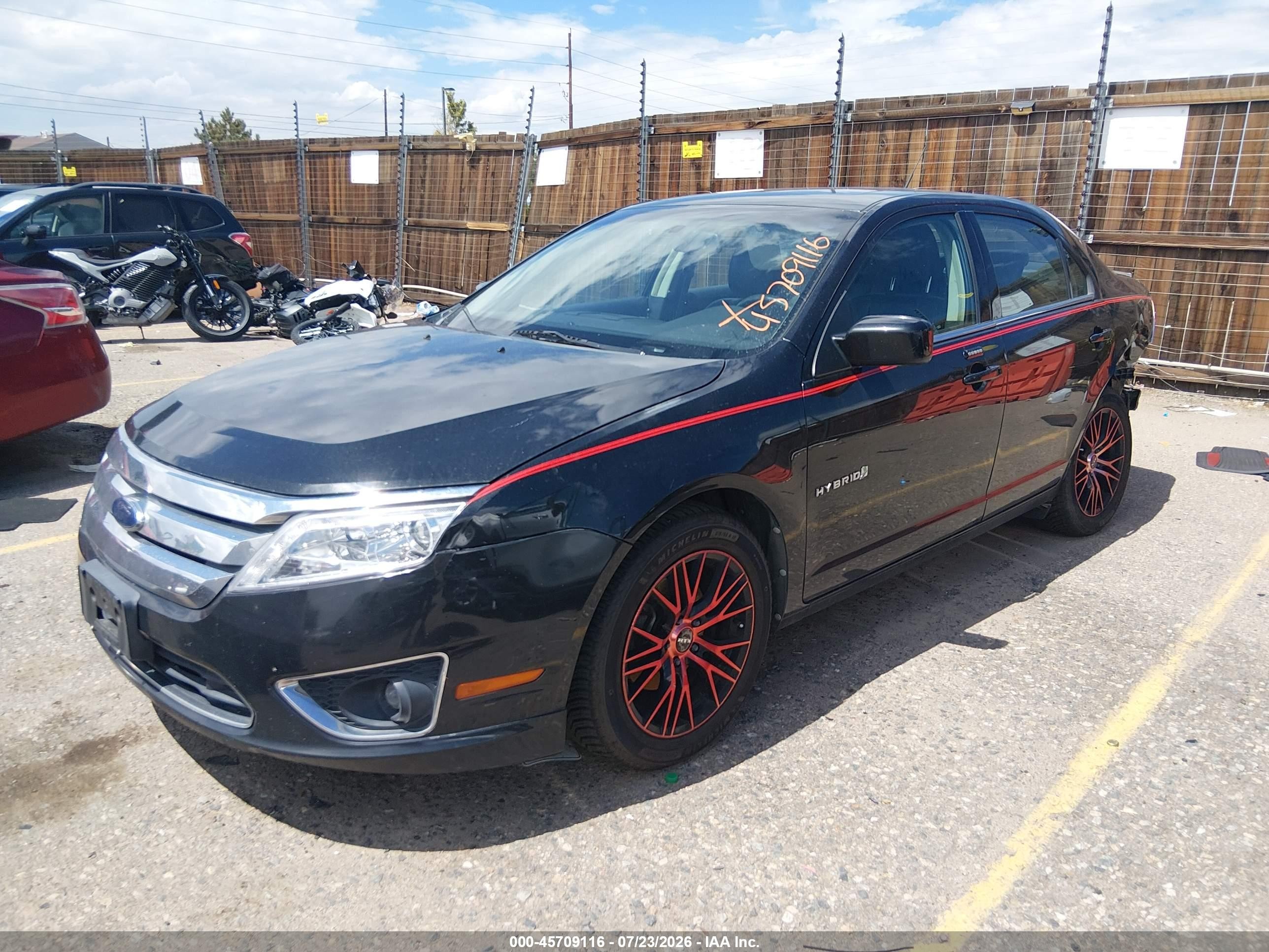 2010 Ford Fusion Hybrid   Black vin: 3FADP0L35AR100329
