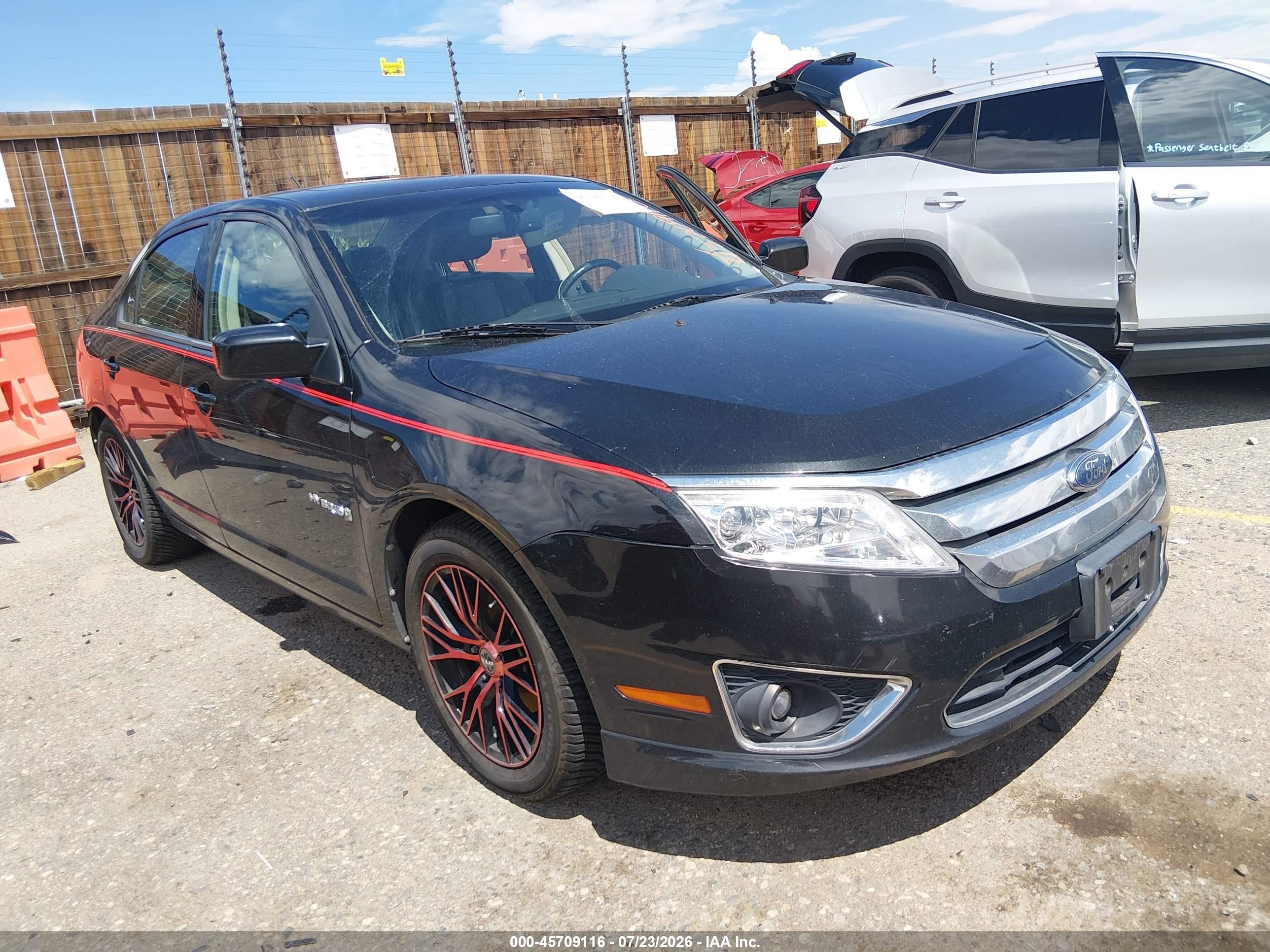 2010 Ford Fusion Hybrid   Black vin: 3FADP0L35AR100329