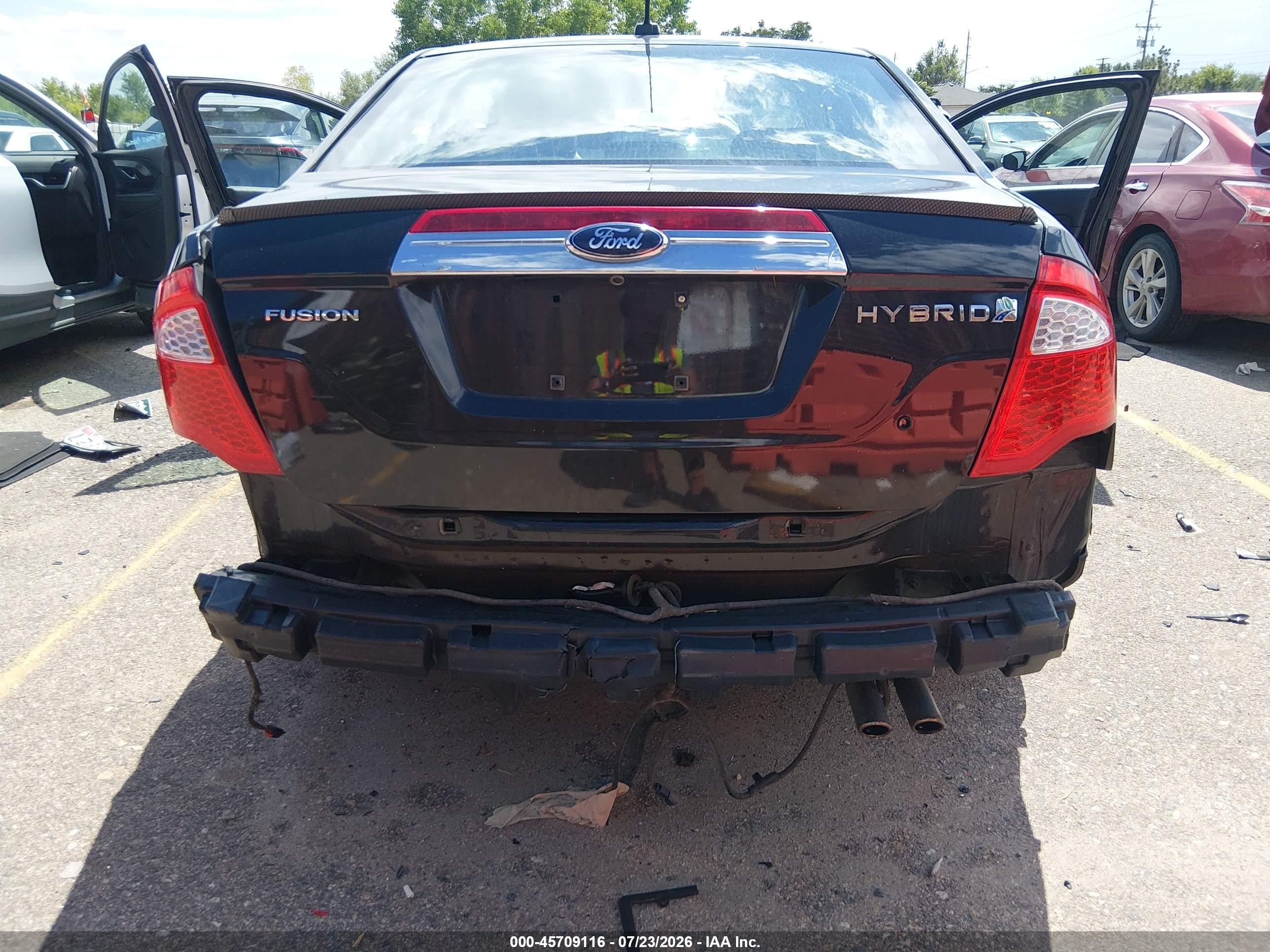 2010 Ford Fusion Hybrid   Black vin: 3FADP0L35AR100329