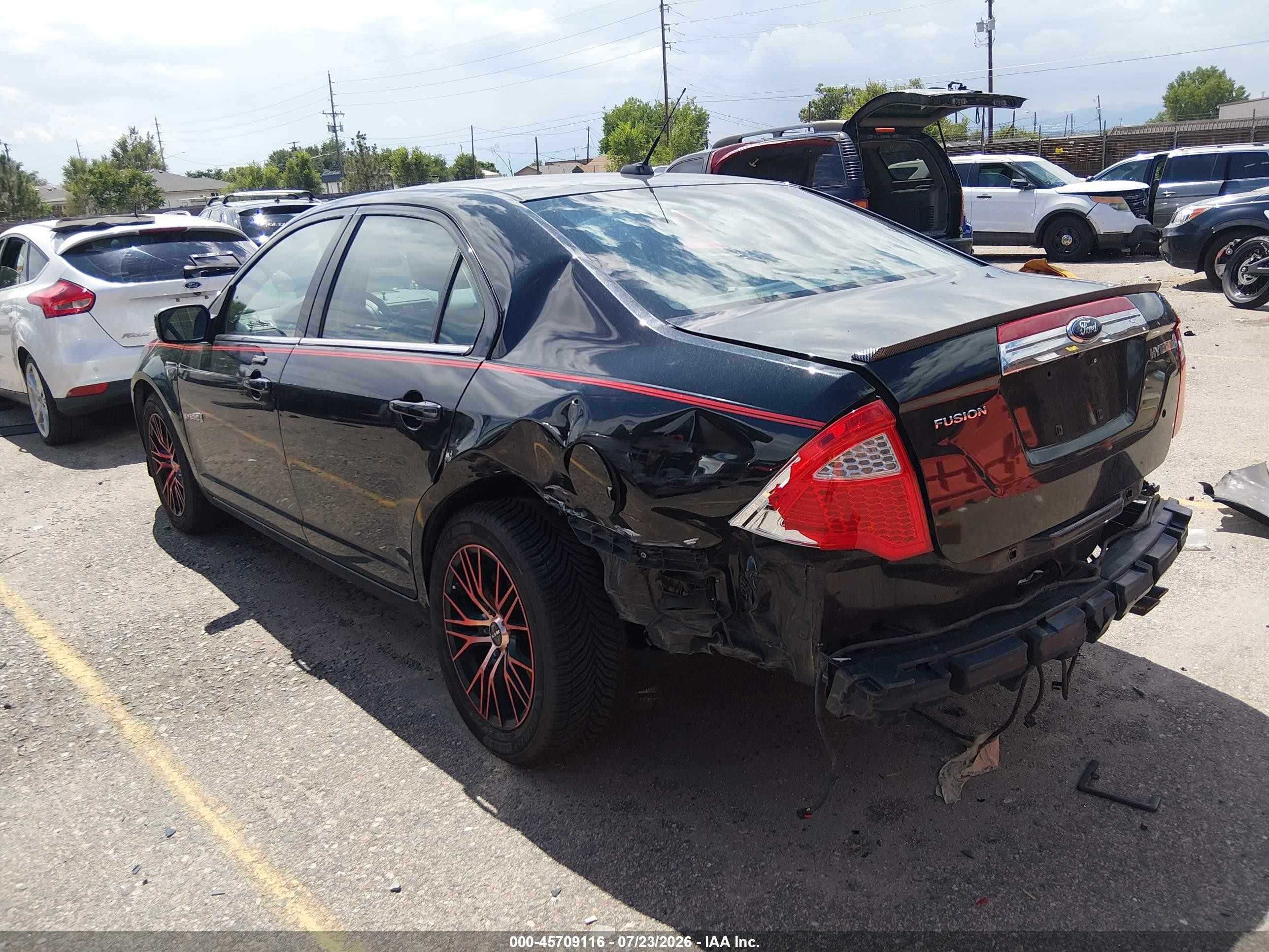2010 Ford Fusion Hybrid   Black vin: 3FADP0L35AR100329