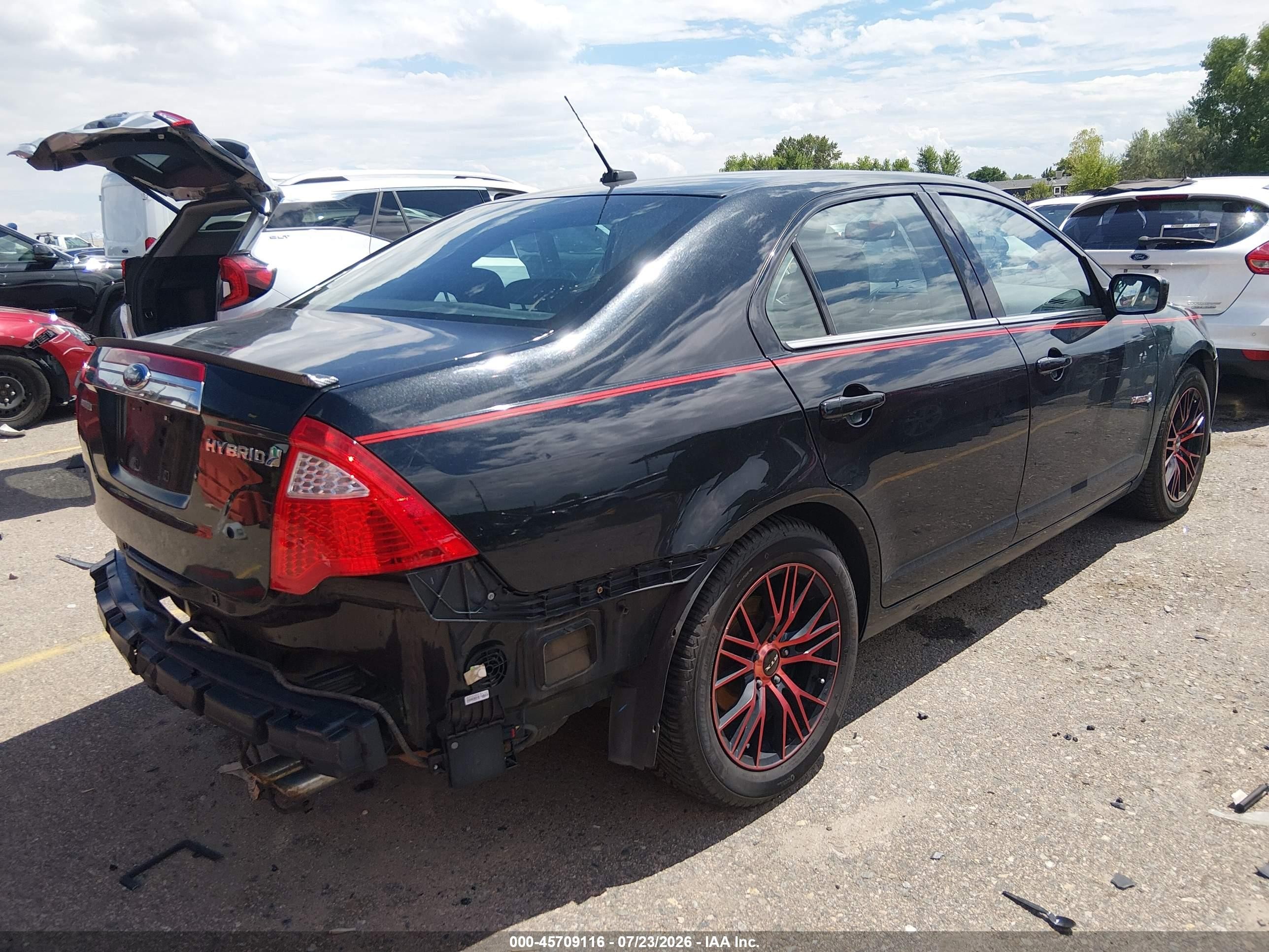 2010 Ford Fusion Hybrid   Black vin: 3FADP0L35AR100329