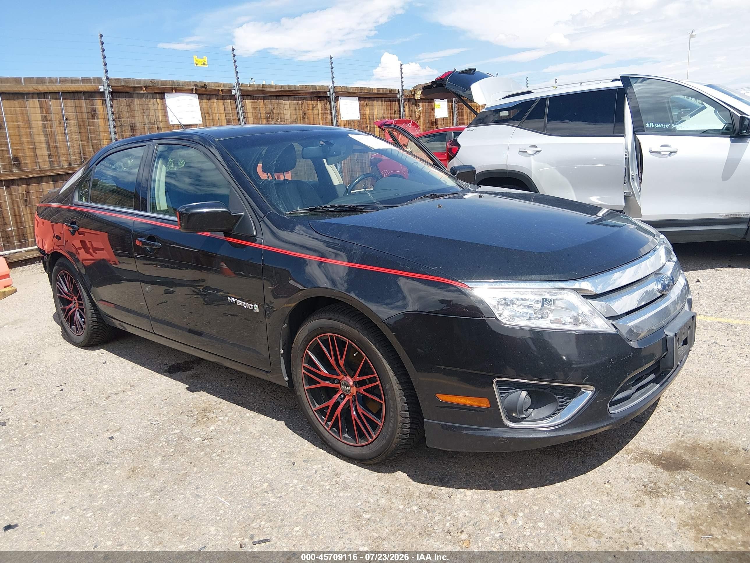 2010 Ford Fusion Hybrid   Black vin: 3FADP0L35AR100329