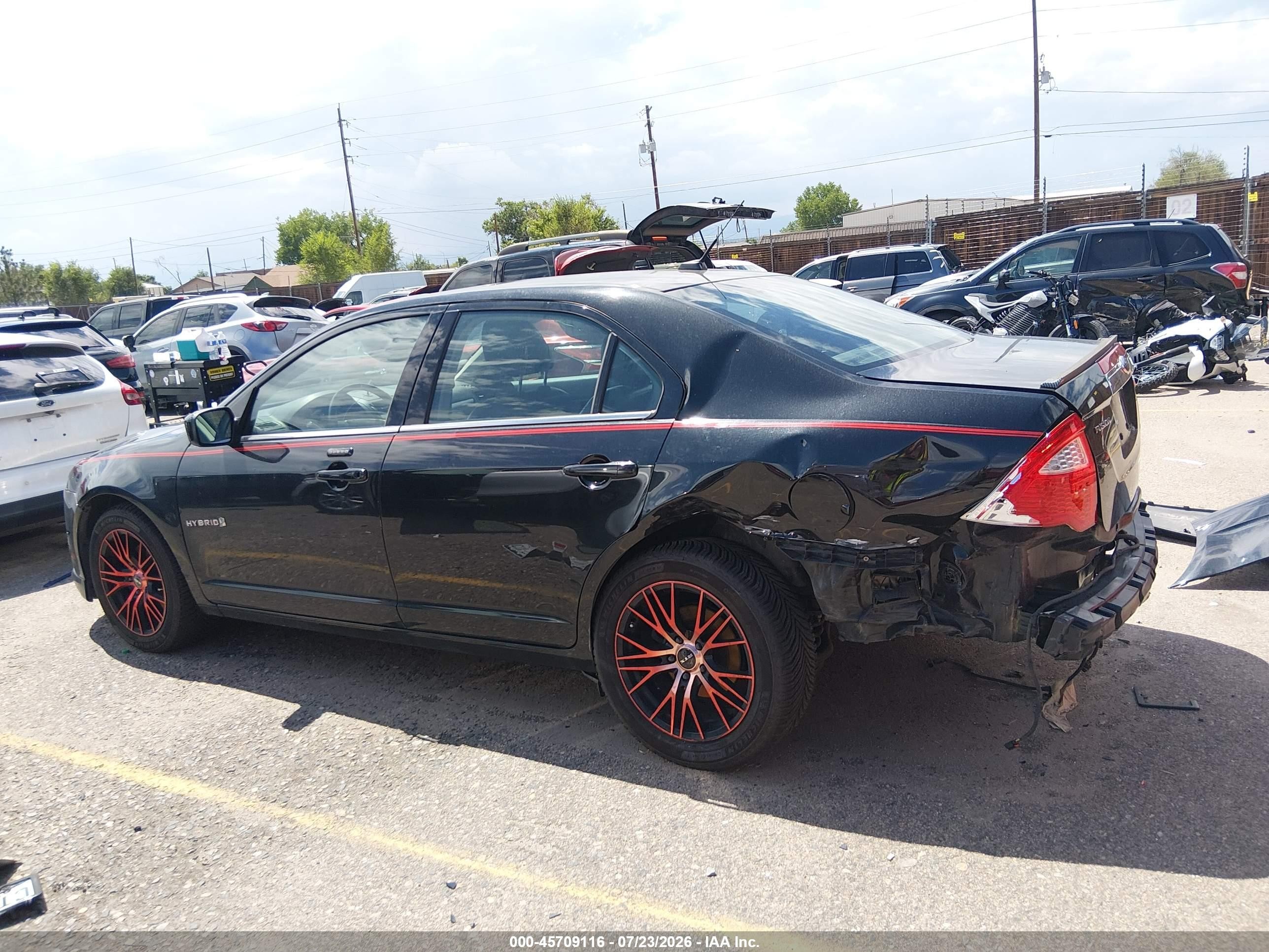 2010 Ford Fusion Hybrid   Black vin: 3FADP0L35AR100329