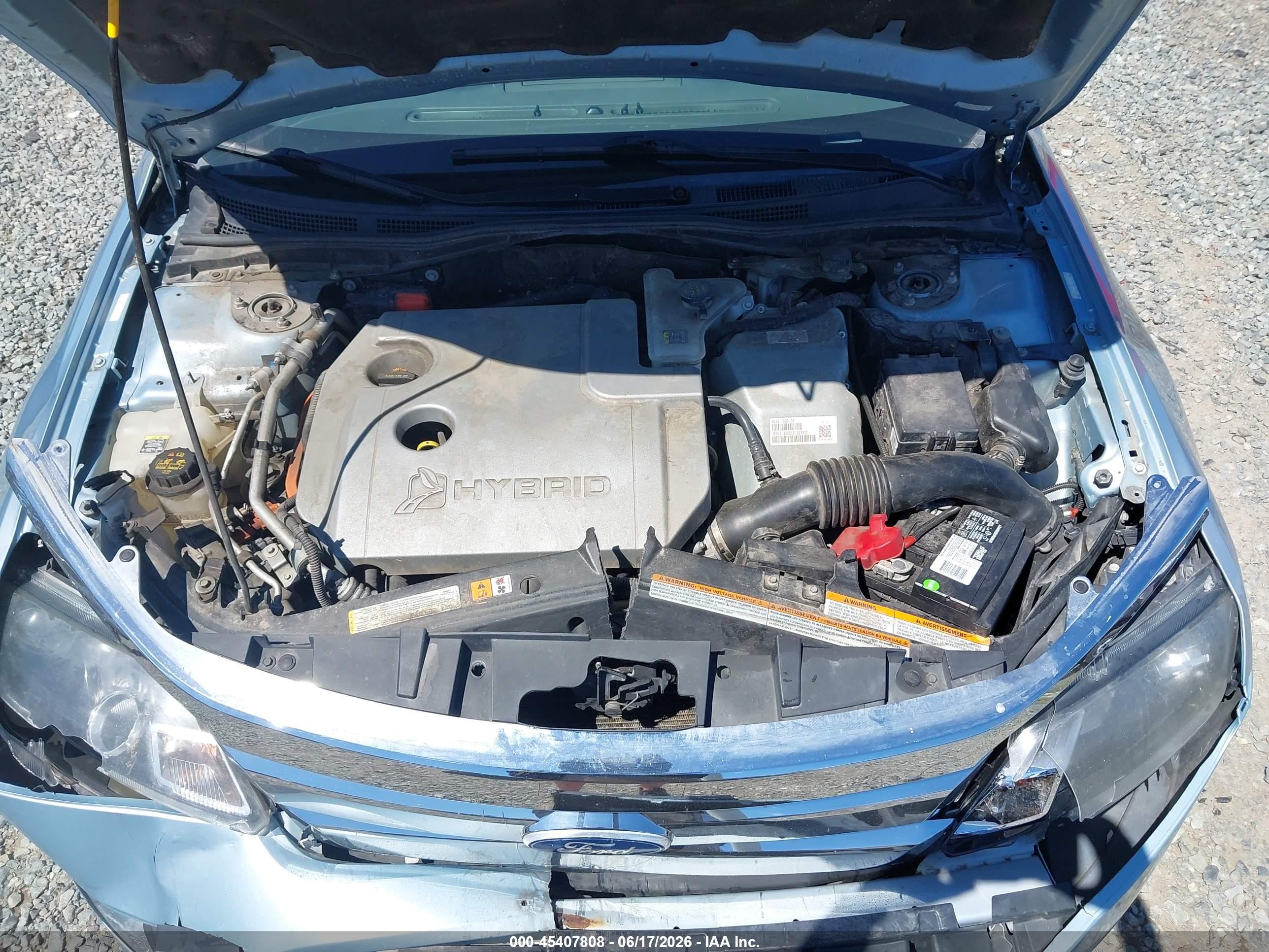 2010 Ford Fusion Hybrid   Light Blue vin: 3FADP0L35AR418905