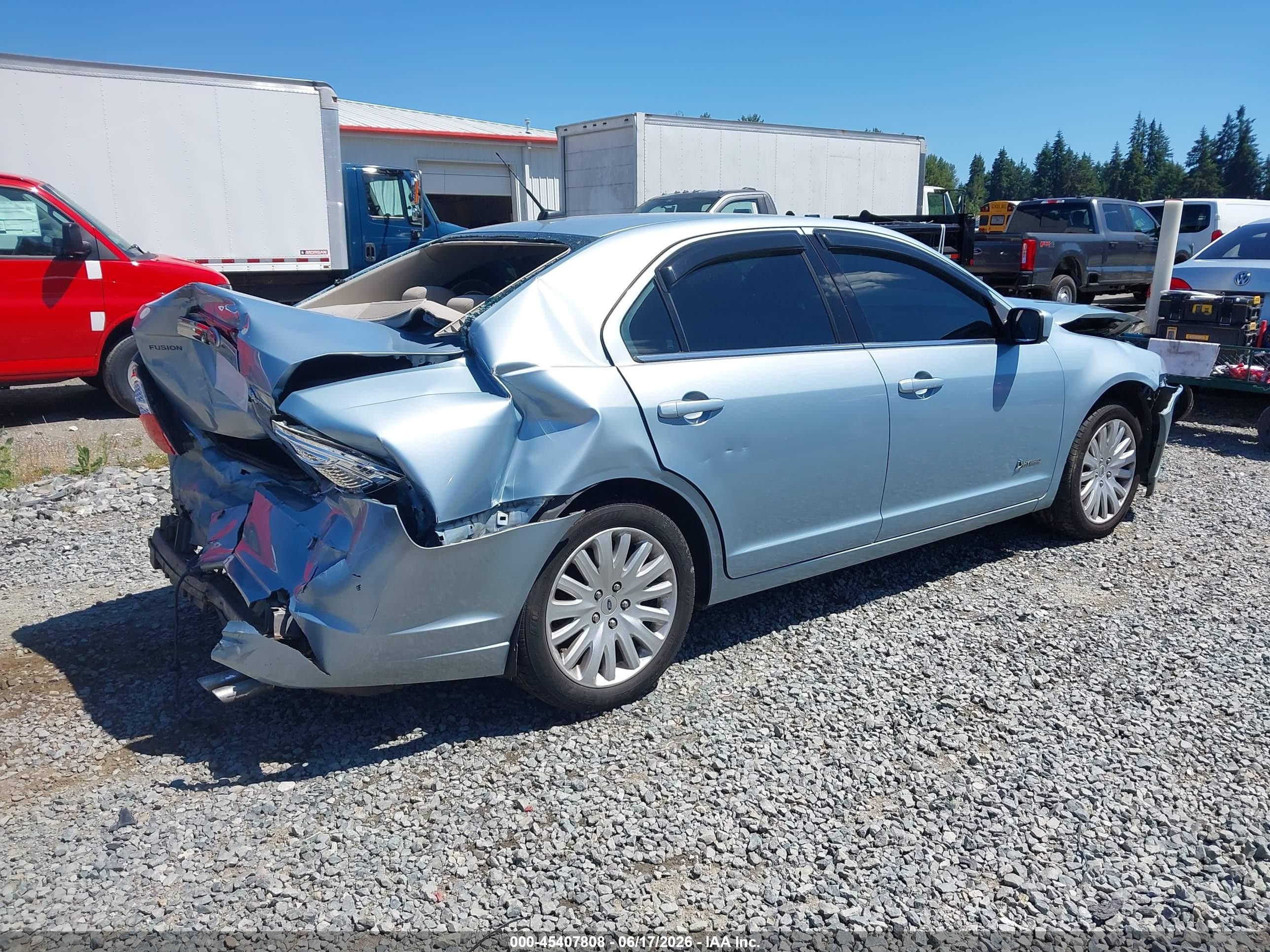 2010 Ford Fusion Hybrid   Light Blue vin: 3FADP0L35AR418905