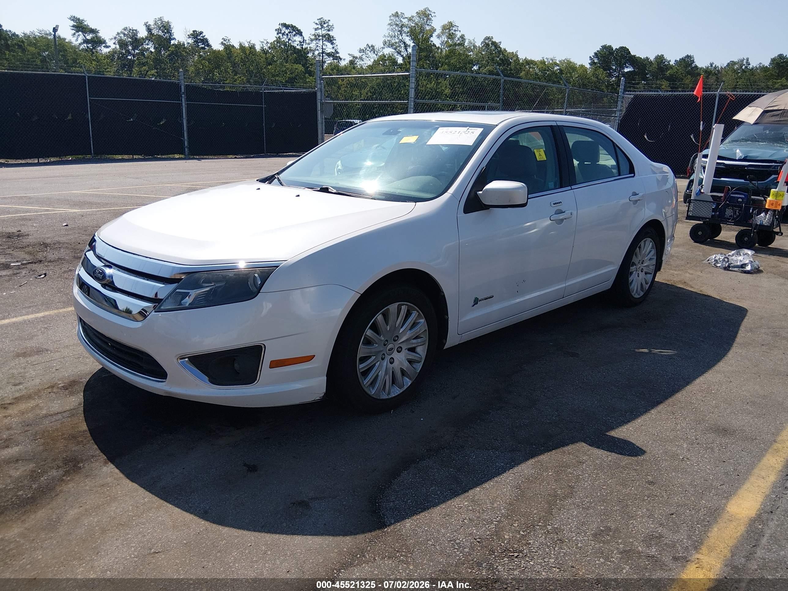 2011 Ford Fusion Hybrid   White vin: 3FADP0L35BR102955