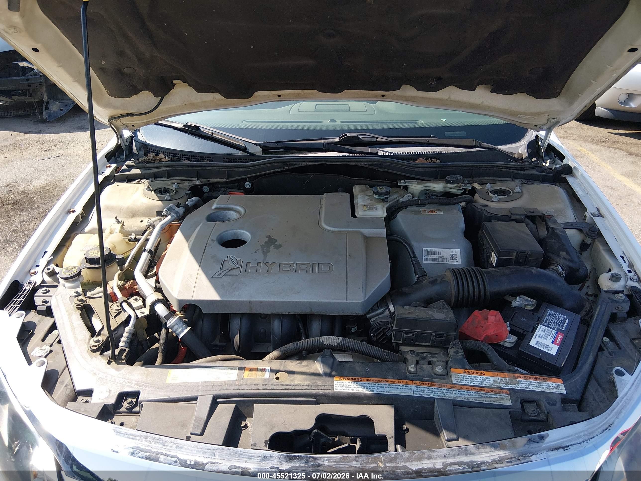 2011 Ford Fusion Hybrid   White vin: 3FADP0L35BR102955