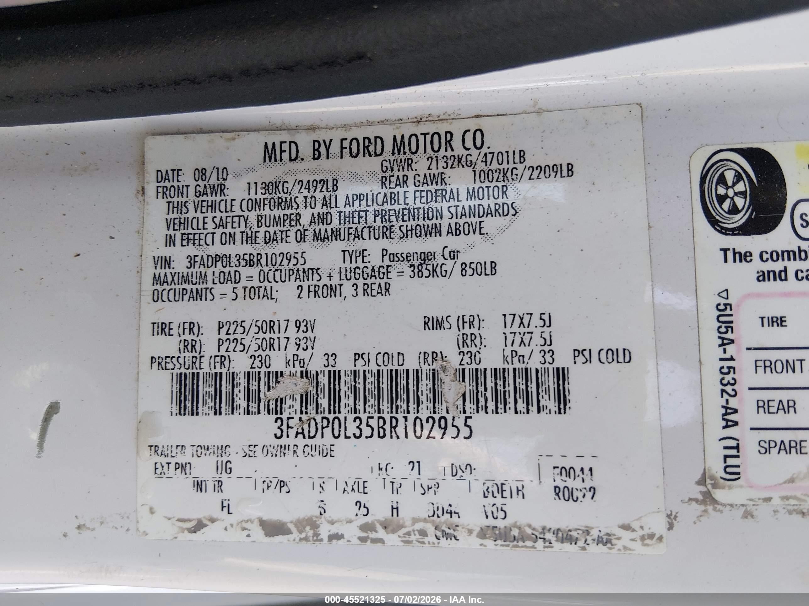 2011 Ford Fusion Hybrid   White vin: 3FADP0L35BR102955