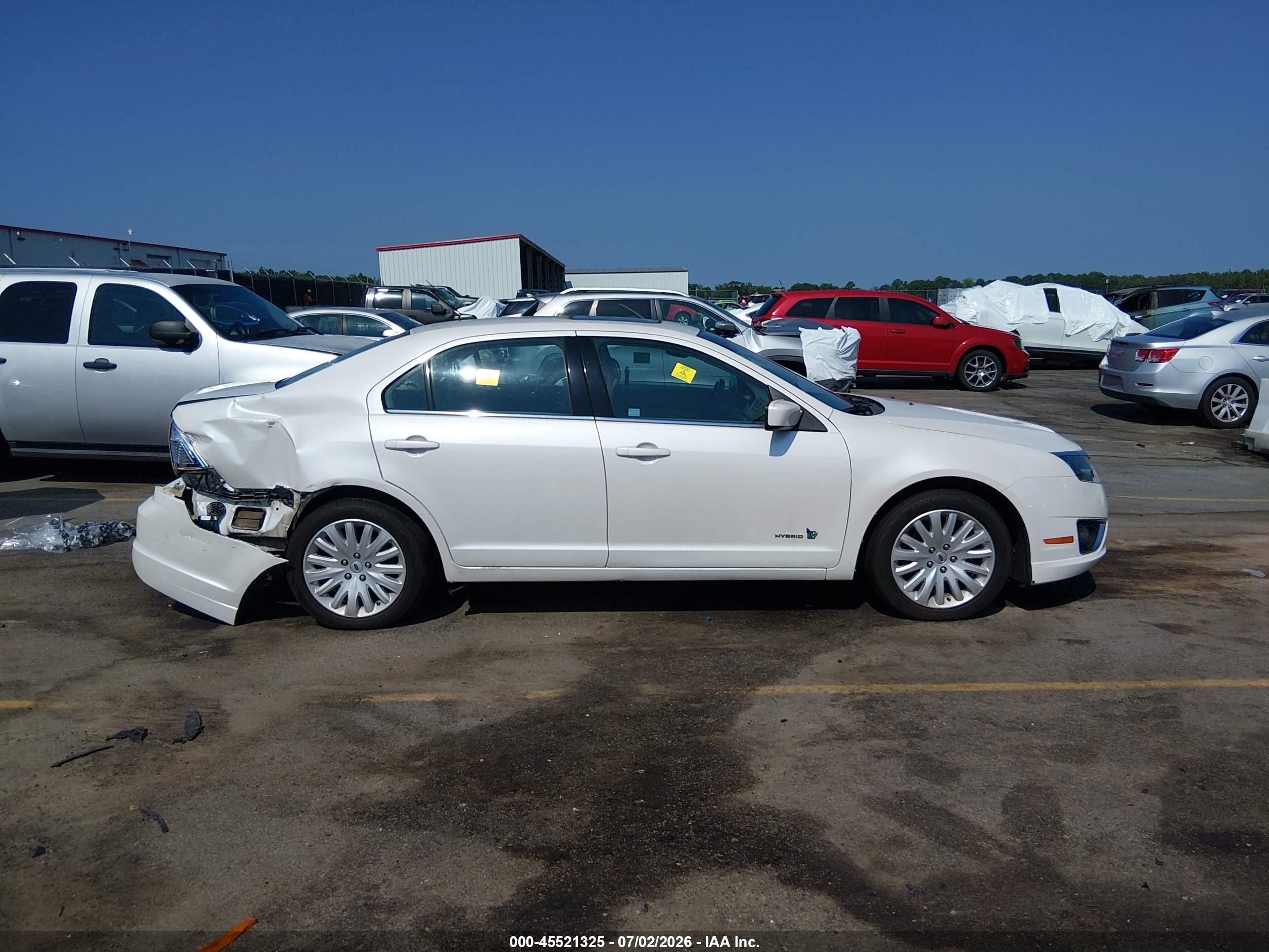 2011 Ford Fusion Hybrid   White vin: 3FADP0L35BR102955