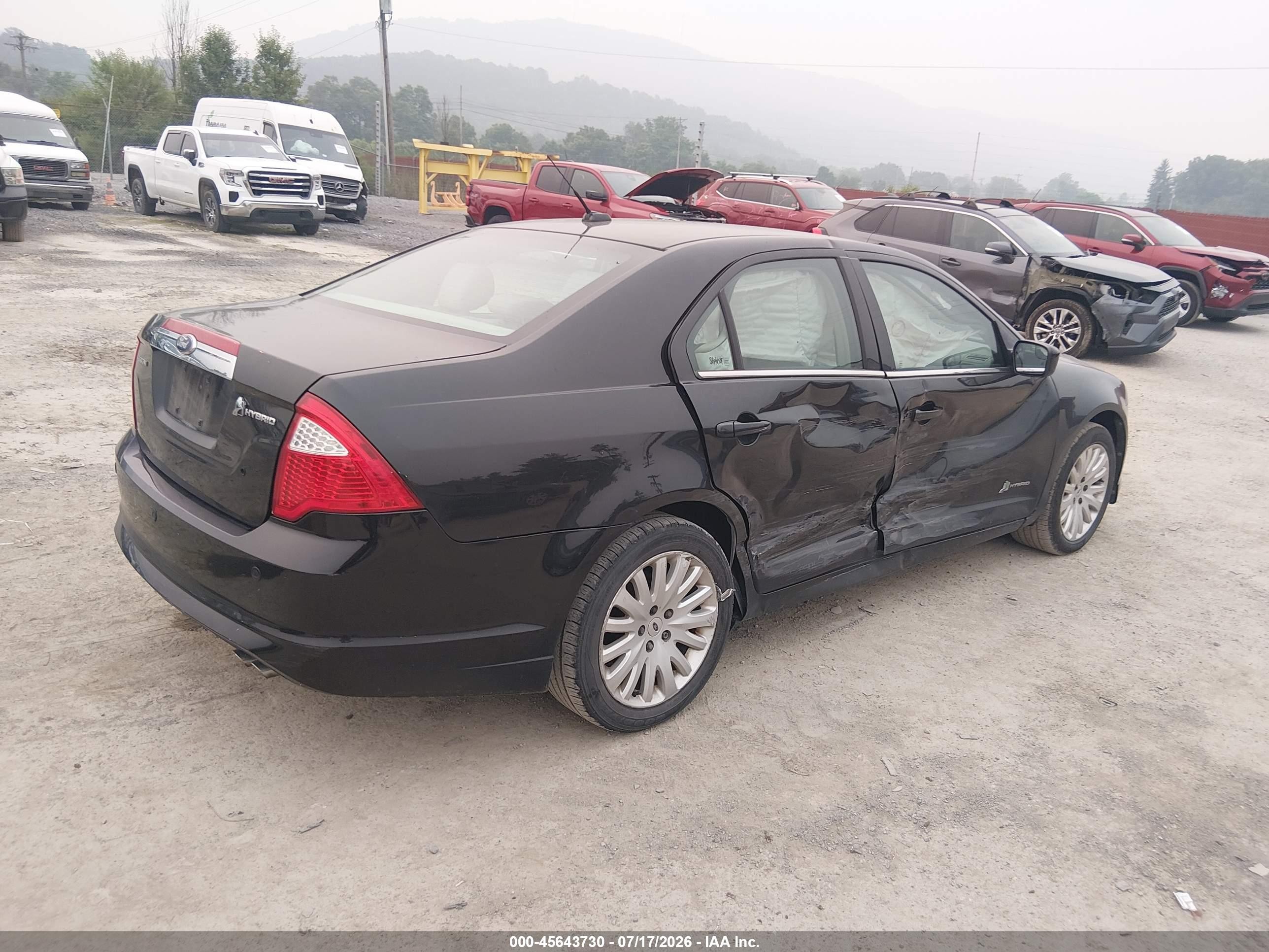 2011 Ford Fusion Hybrid Black vin: 3FADP0L35BR145496