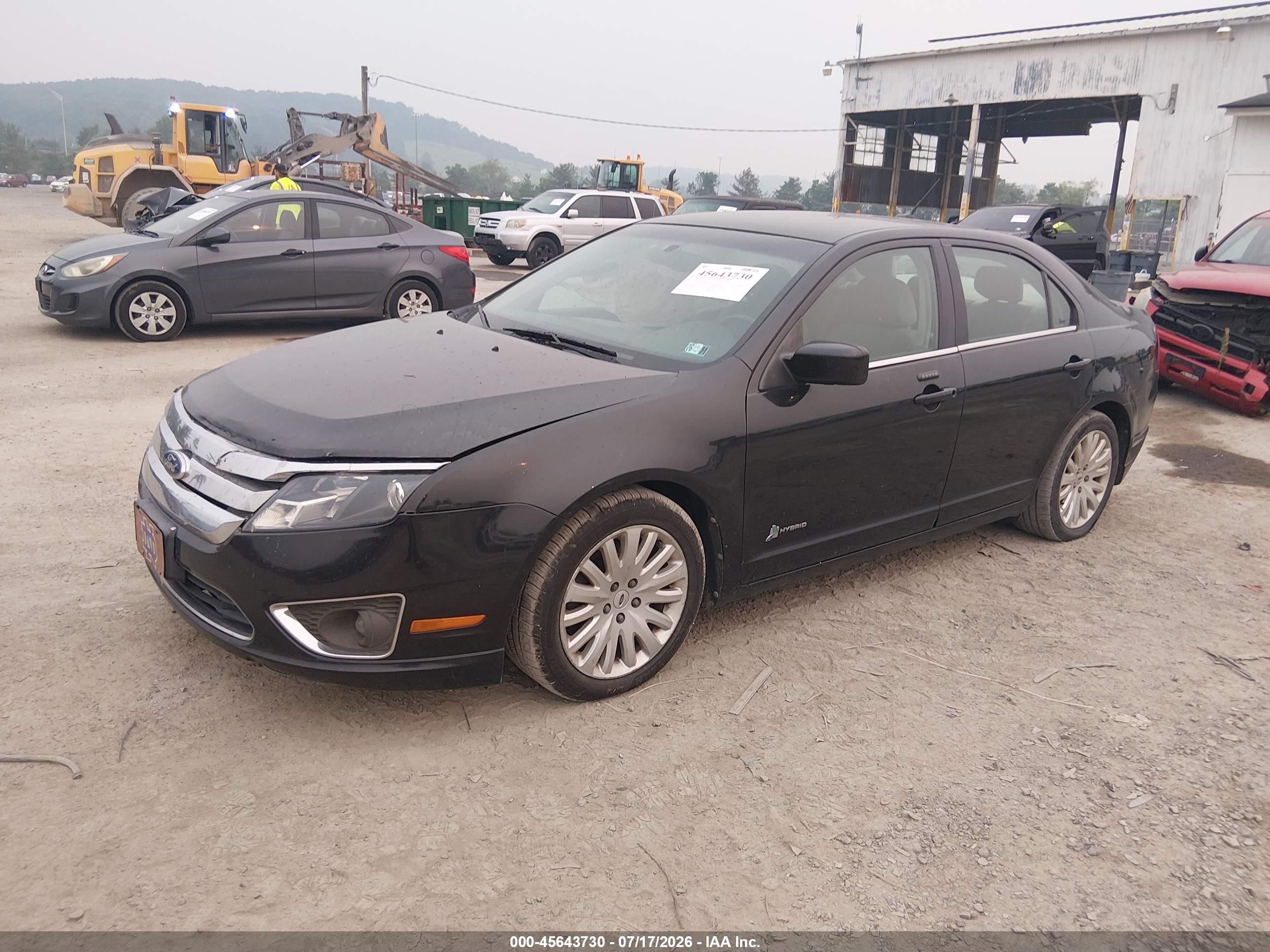 2011 Ford Fusion Hybrid Black vin: 3FADP0L35BR145496