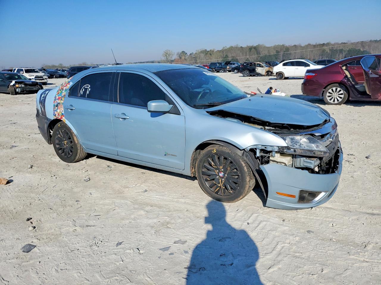 2011 Ford Fusion Hybrid Blue vin: 3FADP0L35BR244299