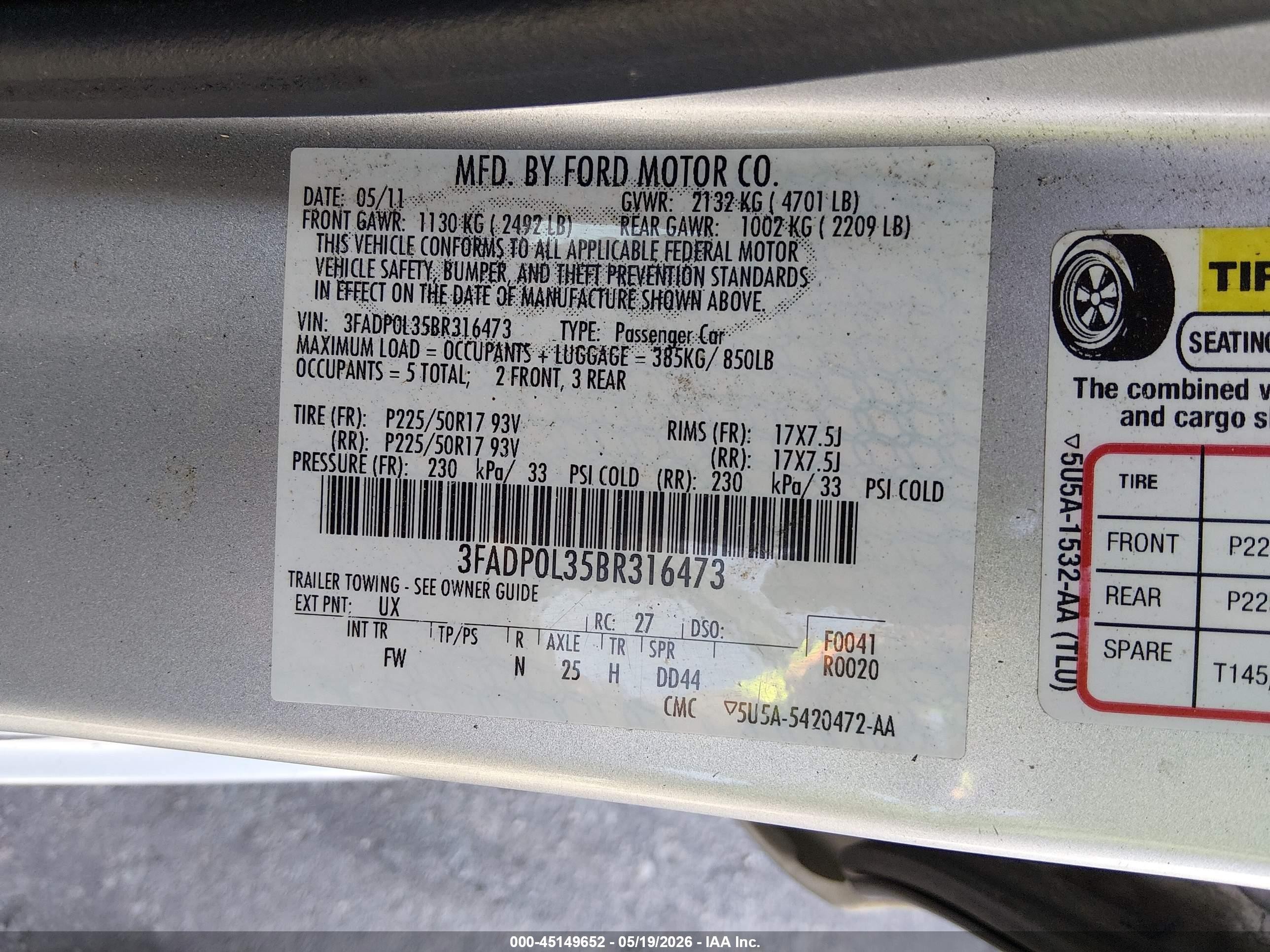 2011 Ford Fusion Hybrid   Серебряный vin: 3FADP0L35BR316473