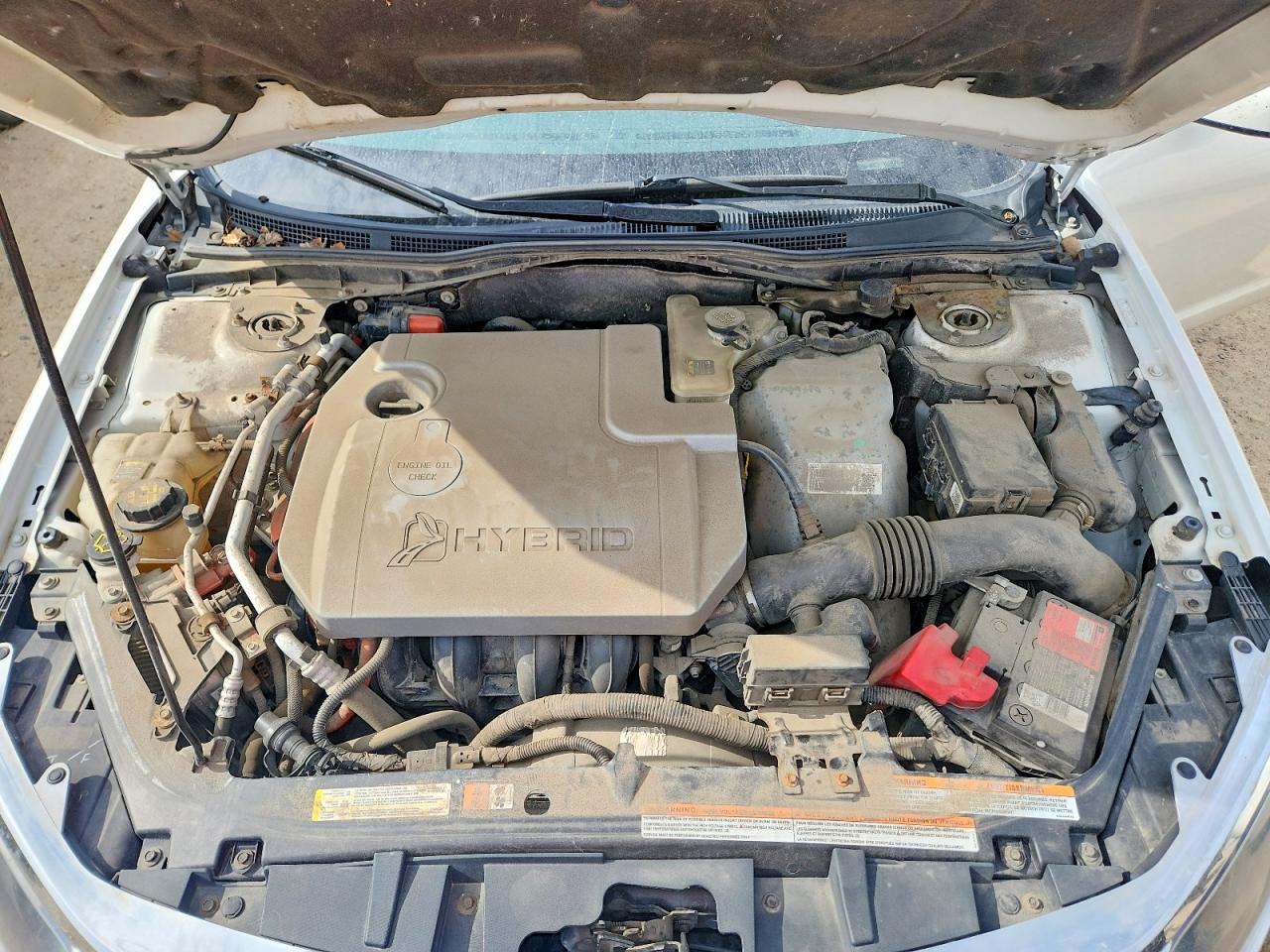 2010 Ford Fusion Hybrid White vin: 3FADP0L36AR144209
