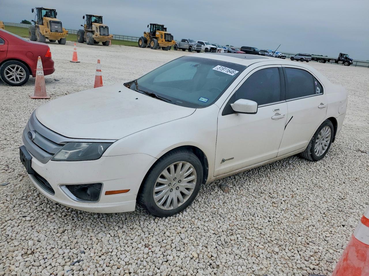 2010 Ford Fusion Hybrid White vin: 3FADP0L36AR188534