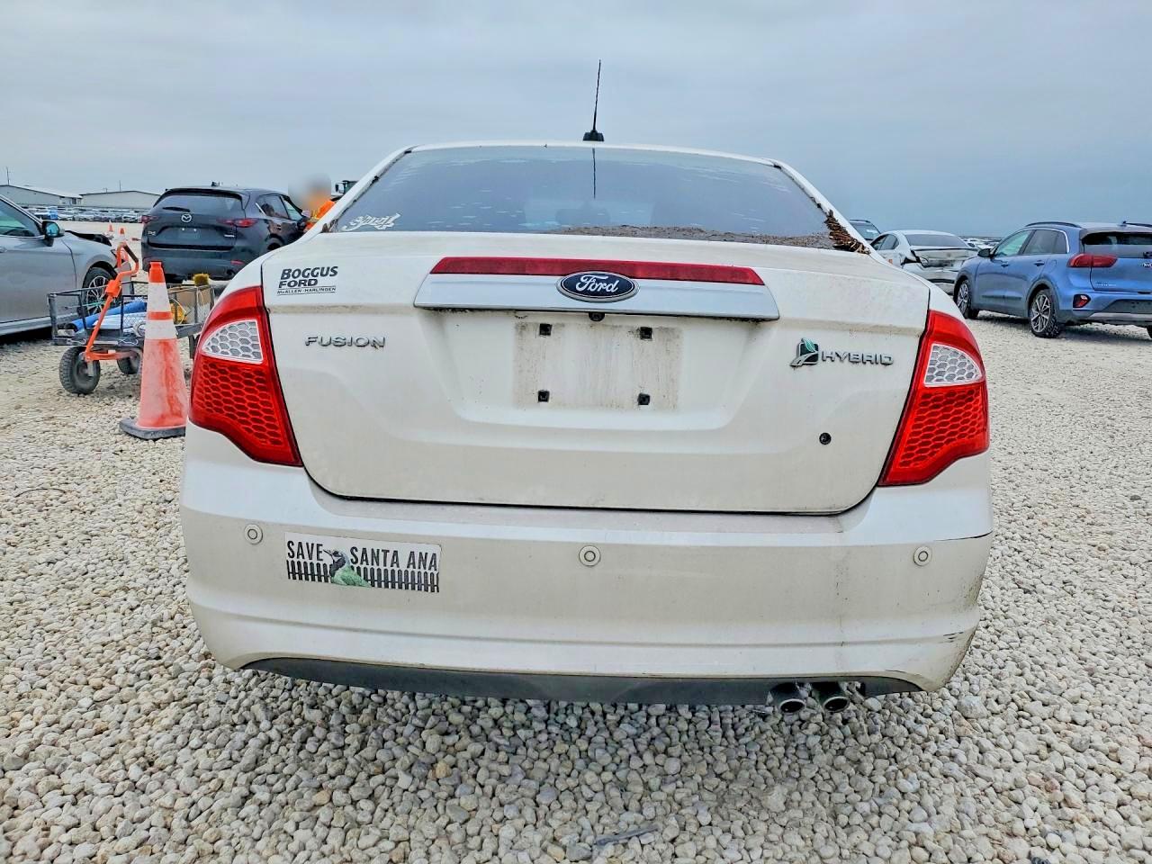 2010 Ford Fusion Hybrid White vin: 3FADP0L36AR188534