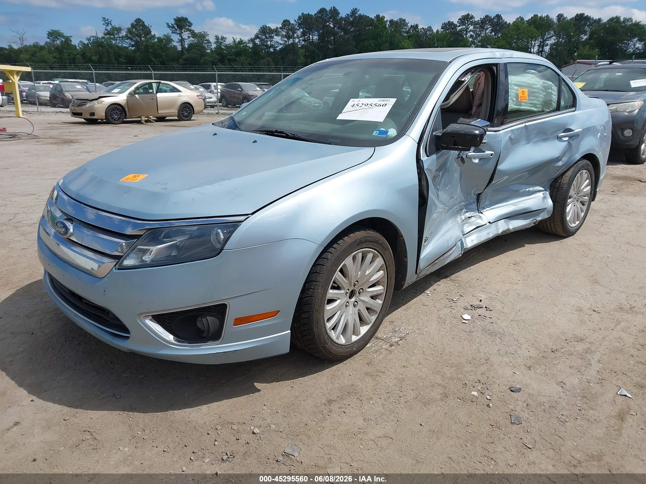 2010 Ford Fusion Hybrid   Blue vin: 3FADP0L36AR195595